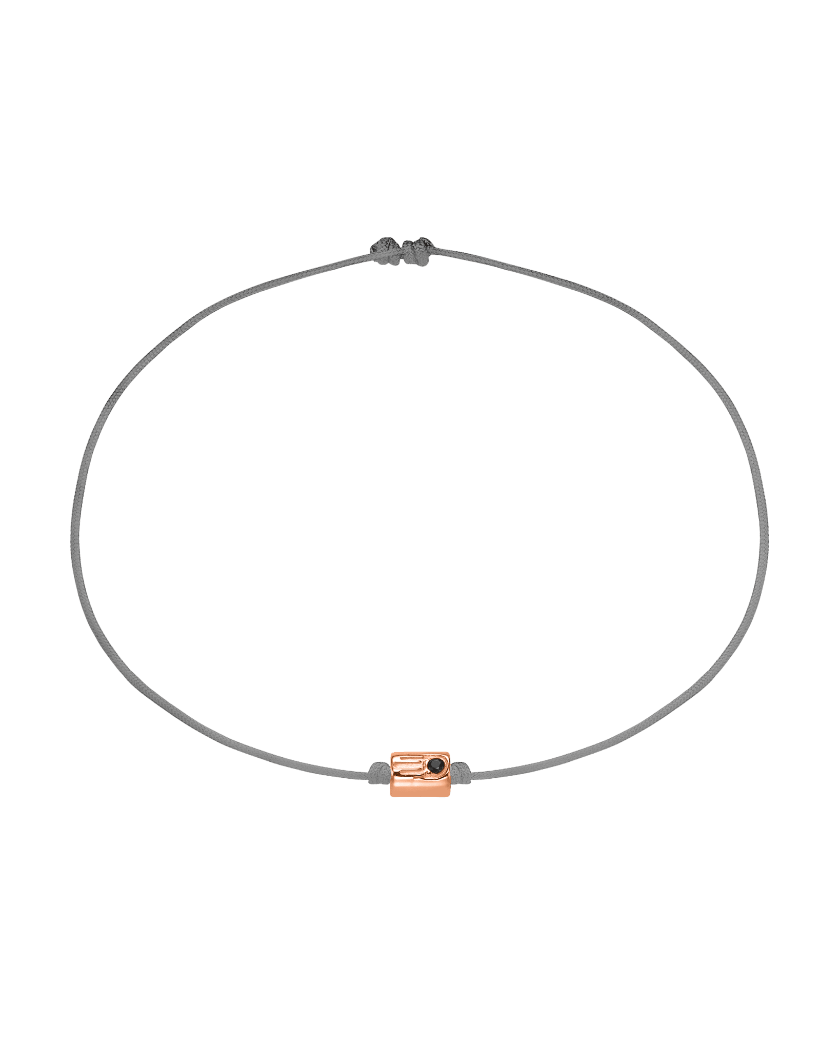 Black Diamond Hamsa Bracelet - 14K Rose Gold Bracelets magal-dev Grey