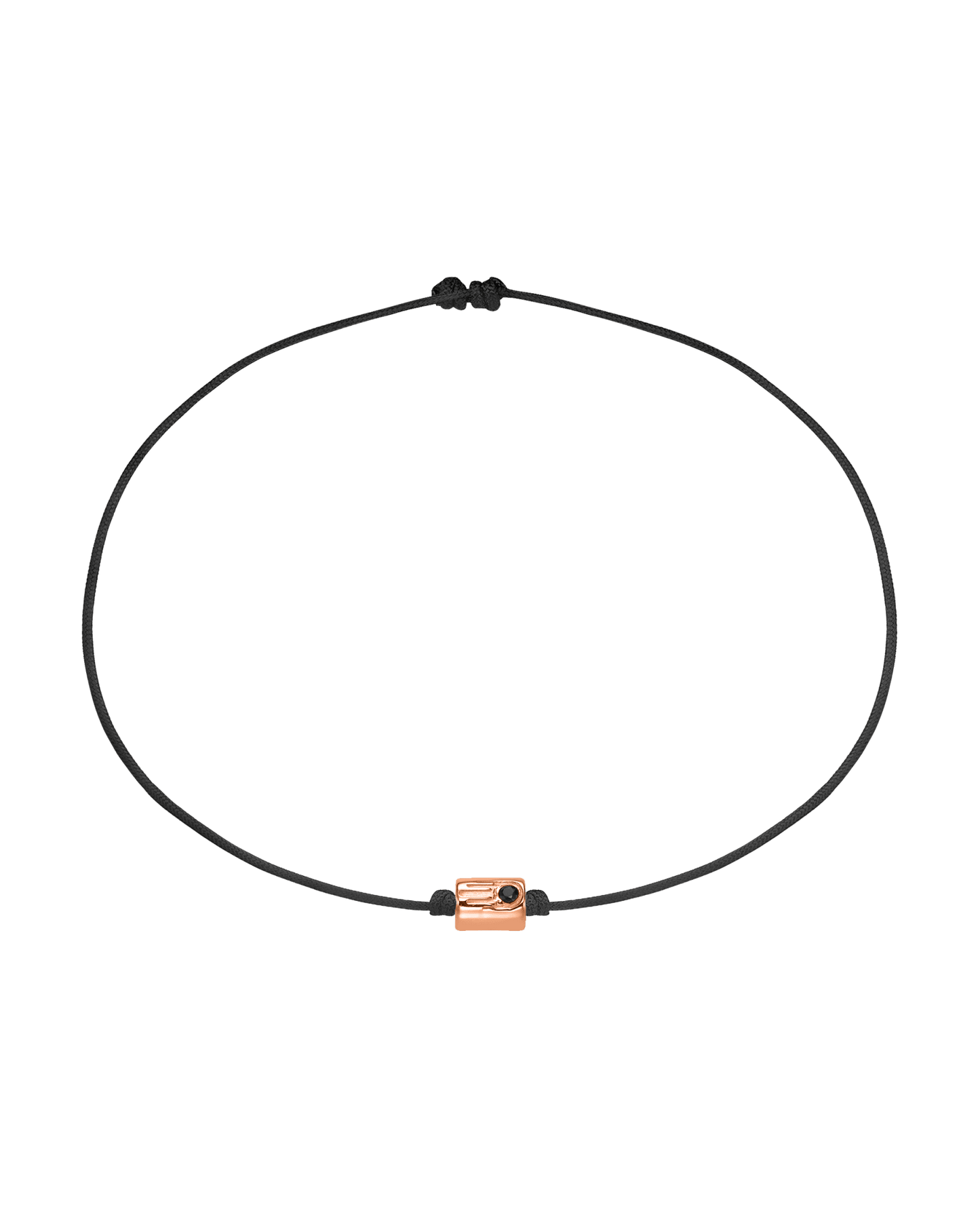Black Diamond Hamsa Bracelet - 14K Rose Gold Bracelets magal-dev Black