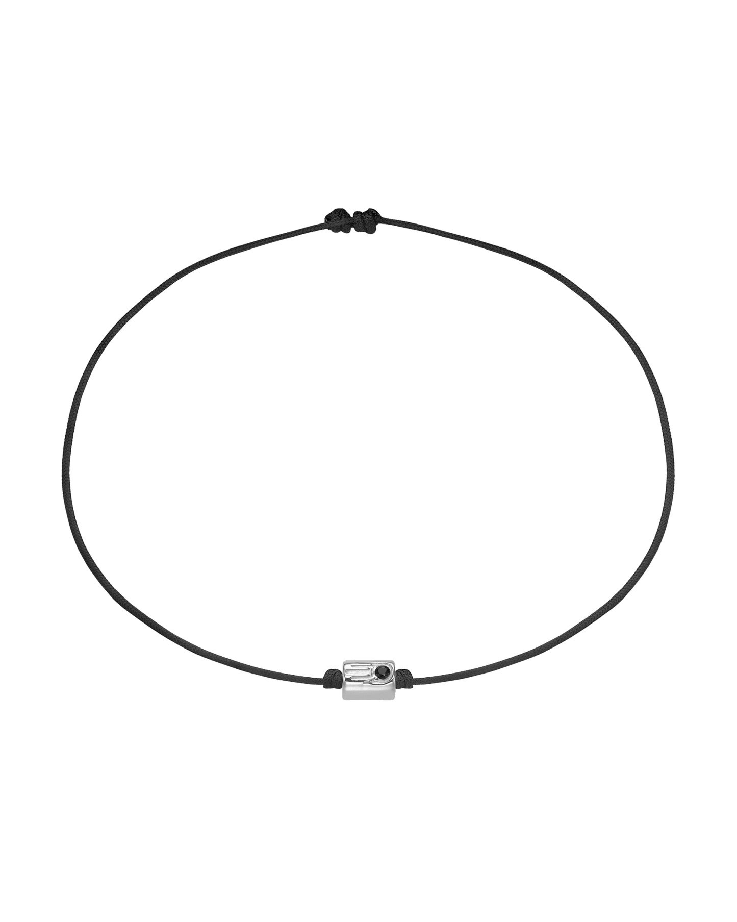Black Diamond Hamsa Bracelet - 14K White Gold Bracelets magal-dev Black
