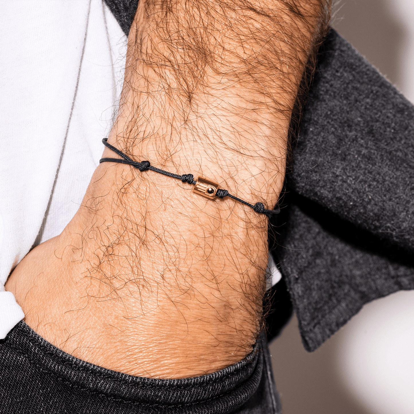 Black Diamond Hamsa Bracelet - 14K White Gold Bracelets magal-dev