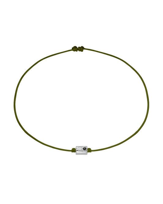 Black Diamond Hamsa Bracelet - 14K White Gold Bracelets magal-dev Dark Green