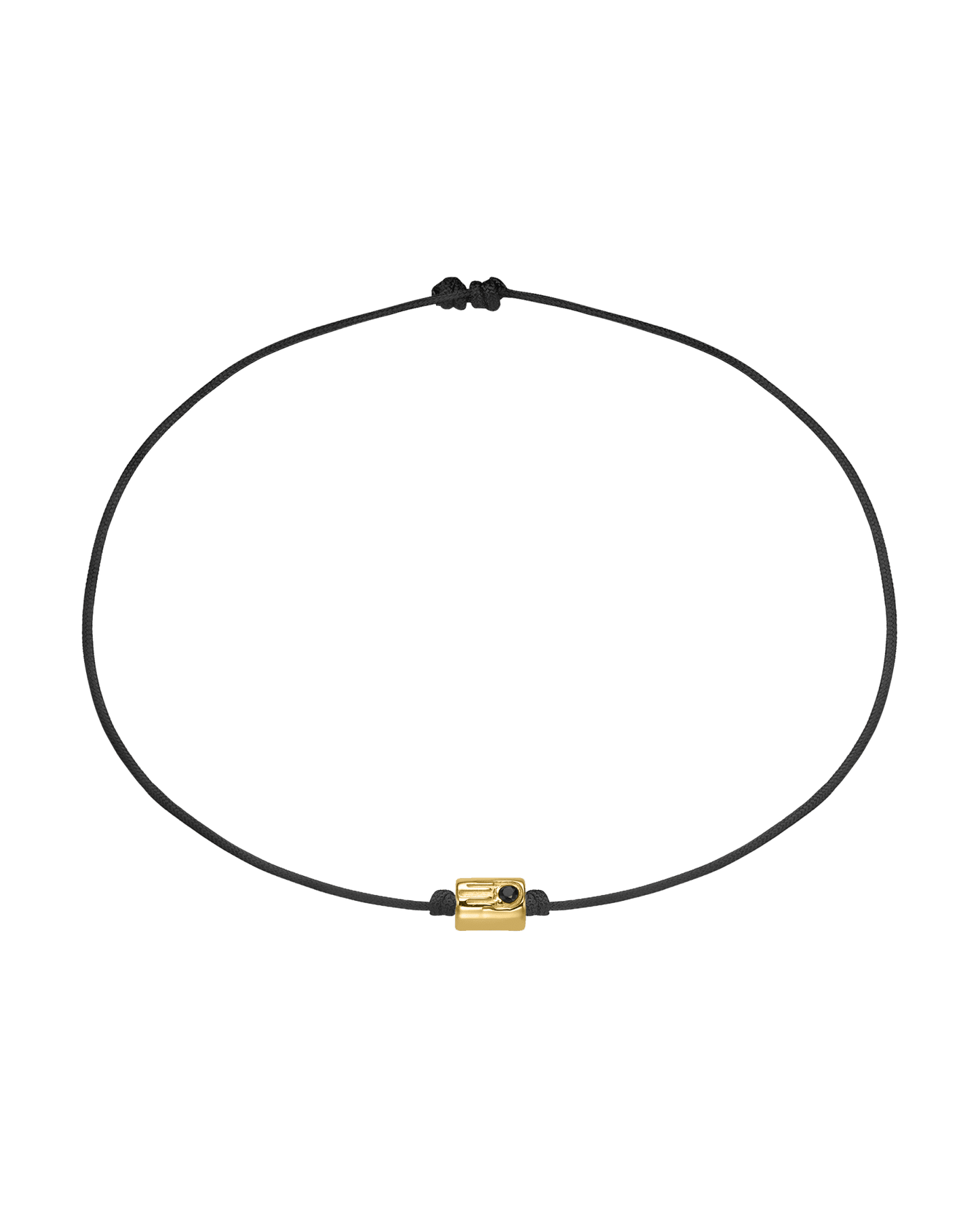 Black Diamond Hamsa Bracelet - 14K Yellow Gold Bracelets magal-dev Black