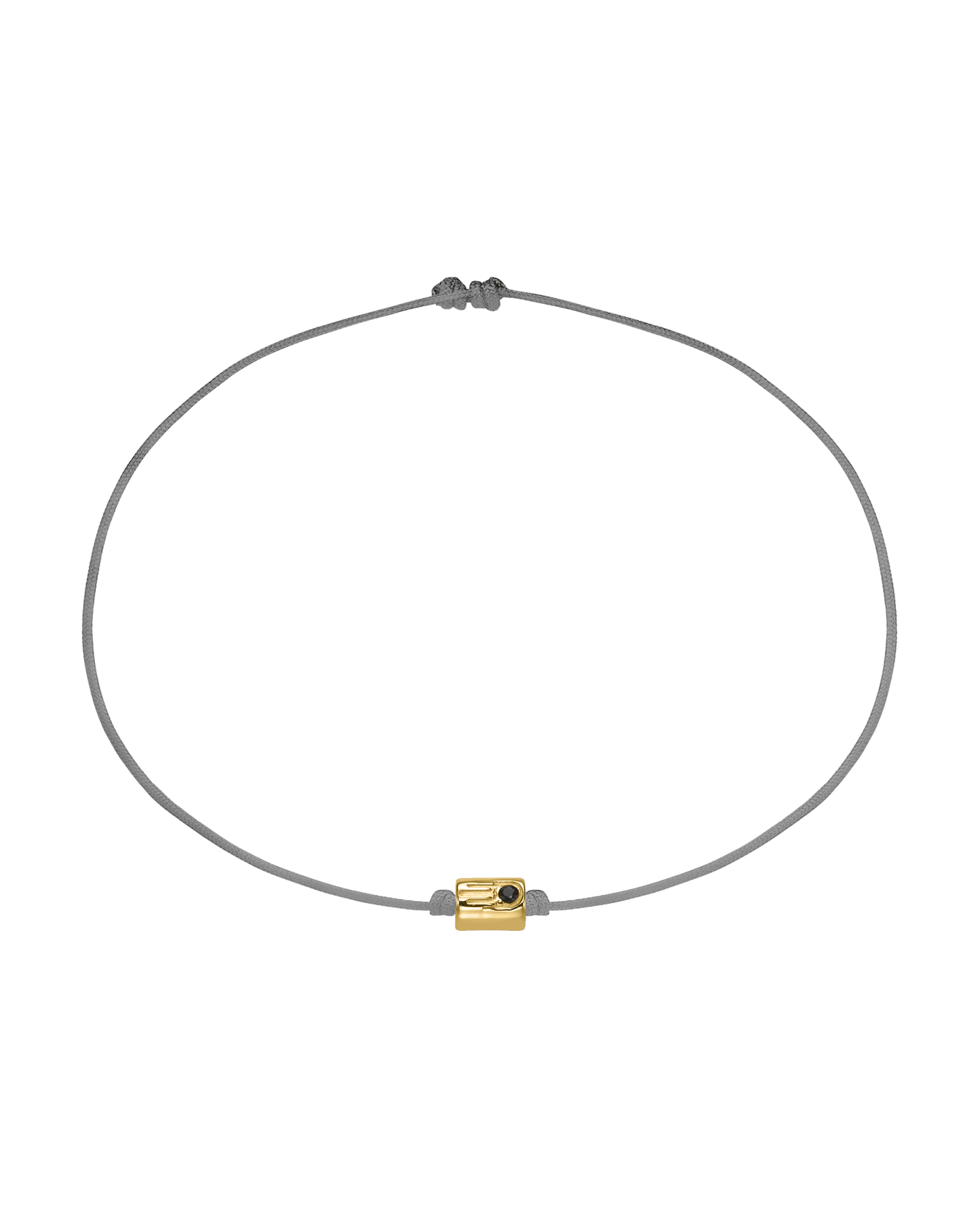 Black Diamond Hamsa Bracelet - 14K Yellow Gold Bracelets magal-dev Grey