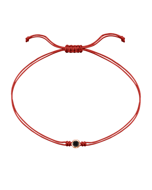 Black Diamond String Of Love - 14K Rose Gold Bracelets 14K Solid Gold Red
