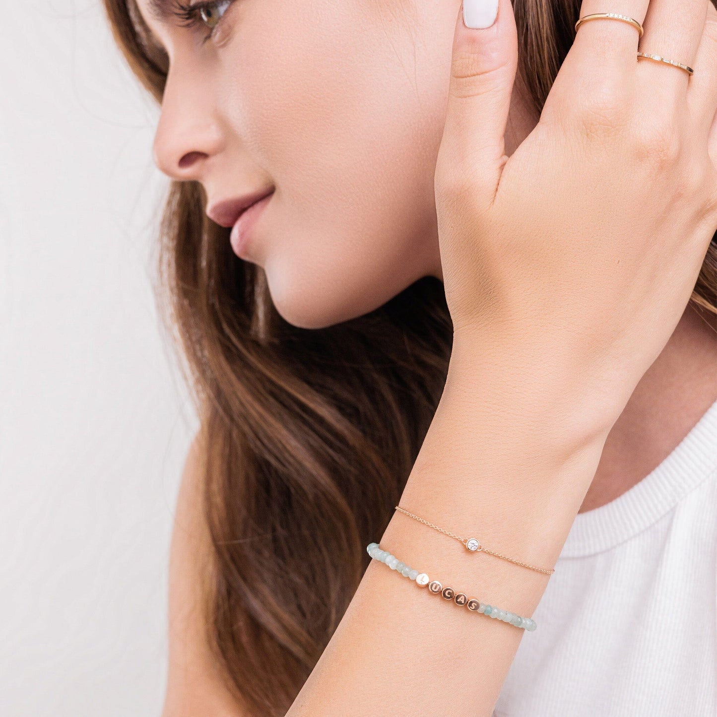 Chain of Love - 14K White Gold Bracelets magal-dev