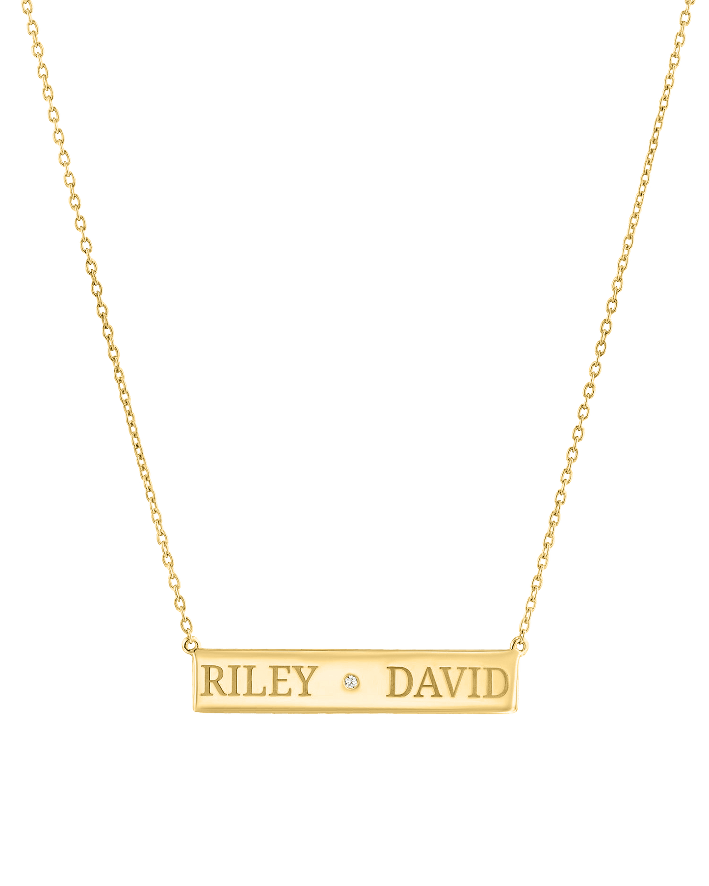Just The Two Of Us Necklace - 14K Yellow Gold Necklaces magal-dev 16"