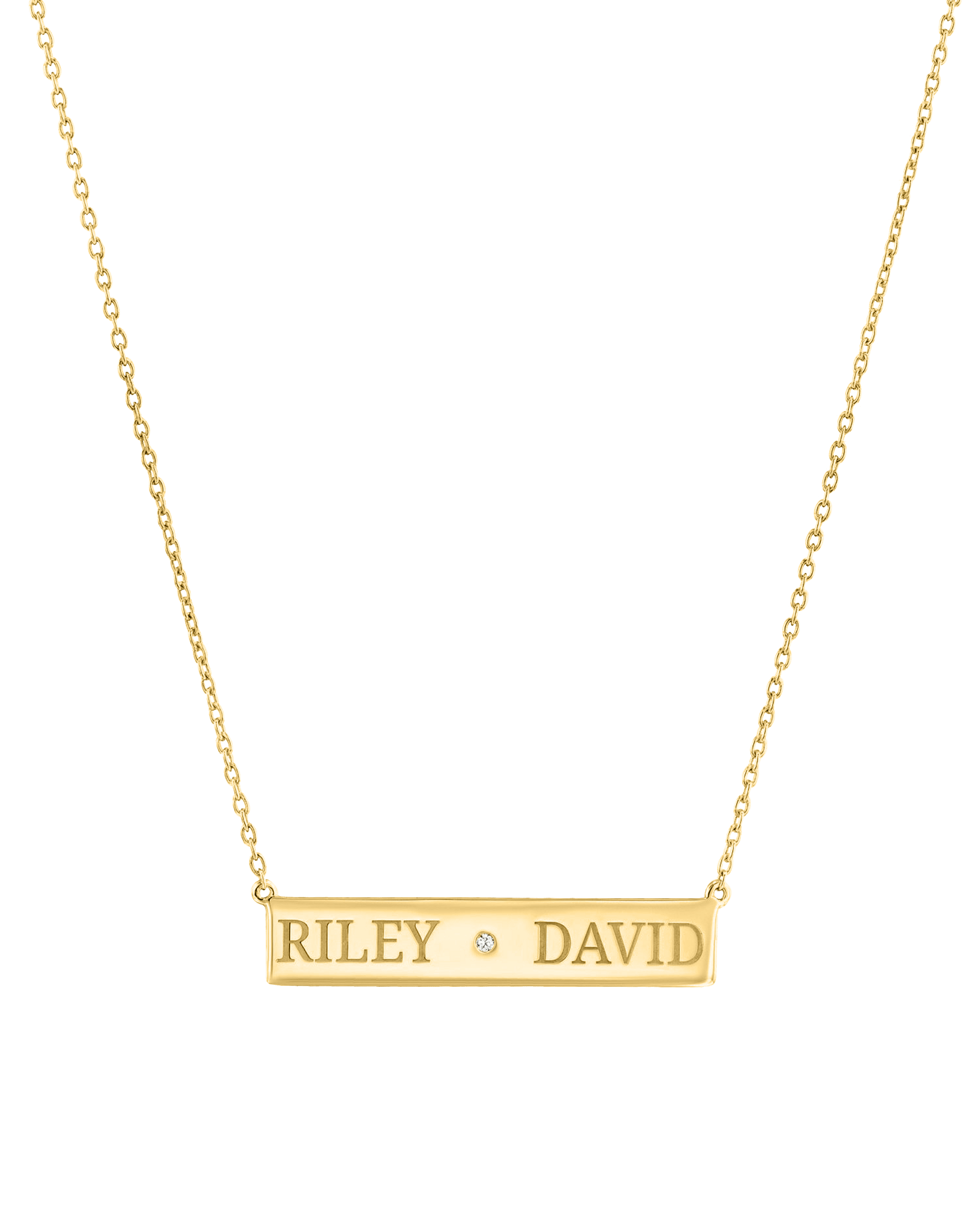 Just The Two Of Us Necklace - 14K Yellow Gold Necklaces magal-dev 16"