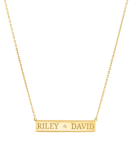 Just The Two Of Us Necklace - 14K Yellow Gold Necklaces magal-dev 16"