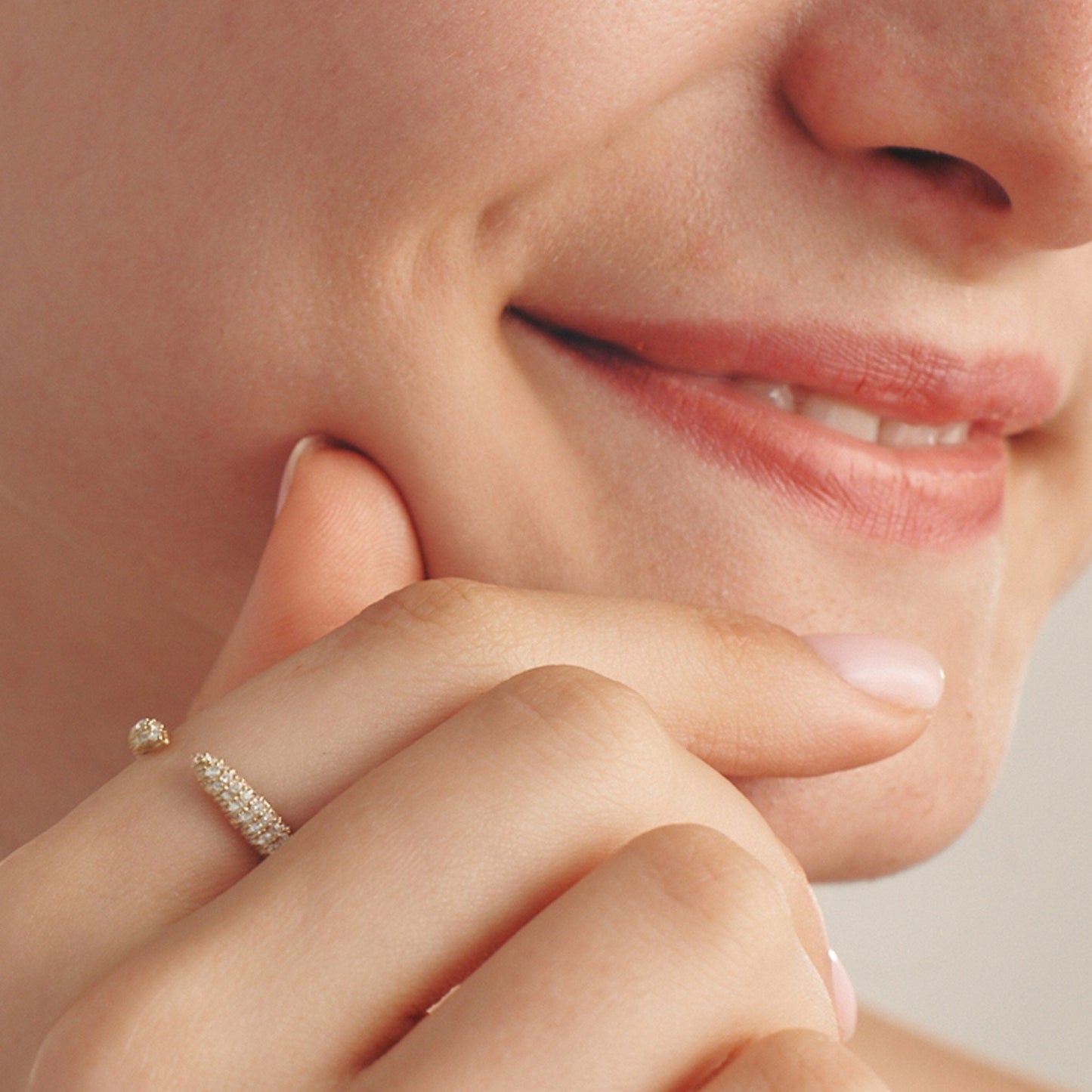 Diamond Claw Ring - 14K Rose Gold Rings 14K Solid Gold