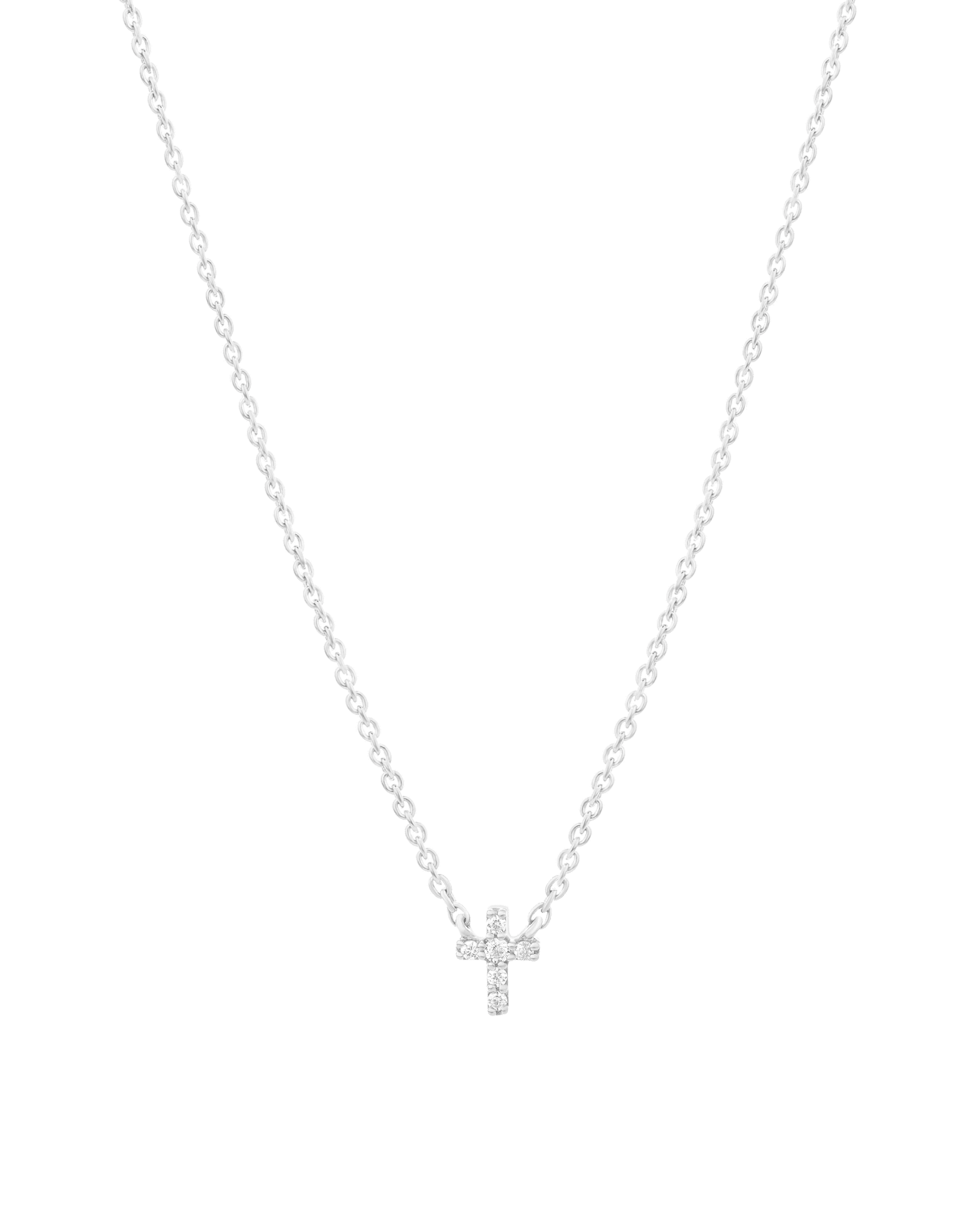 Diamond Cross Necklace - 14K Yellow Gold Necklaces magal-dev