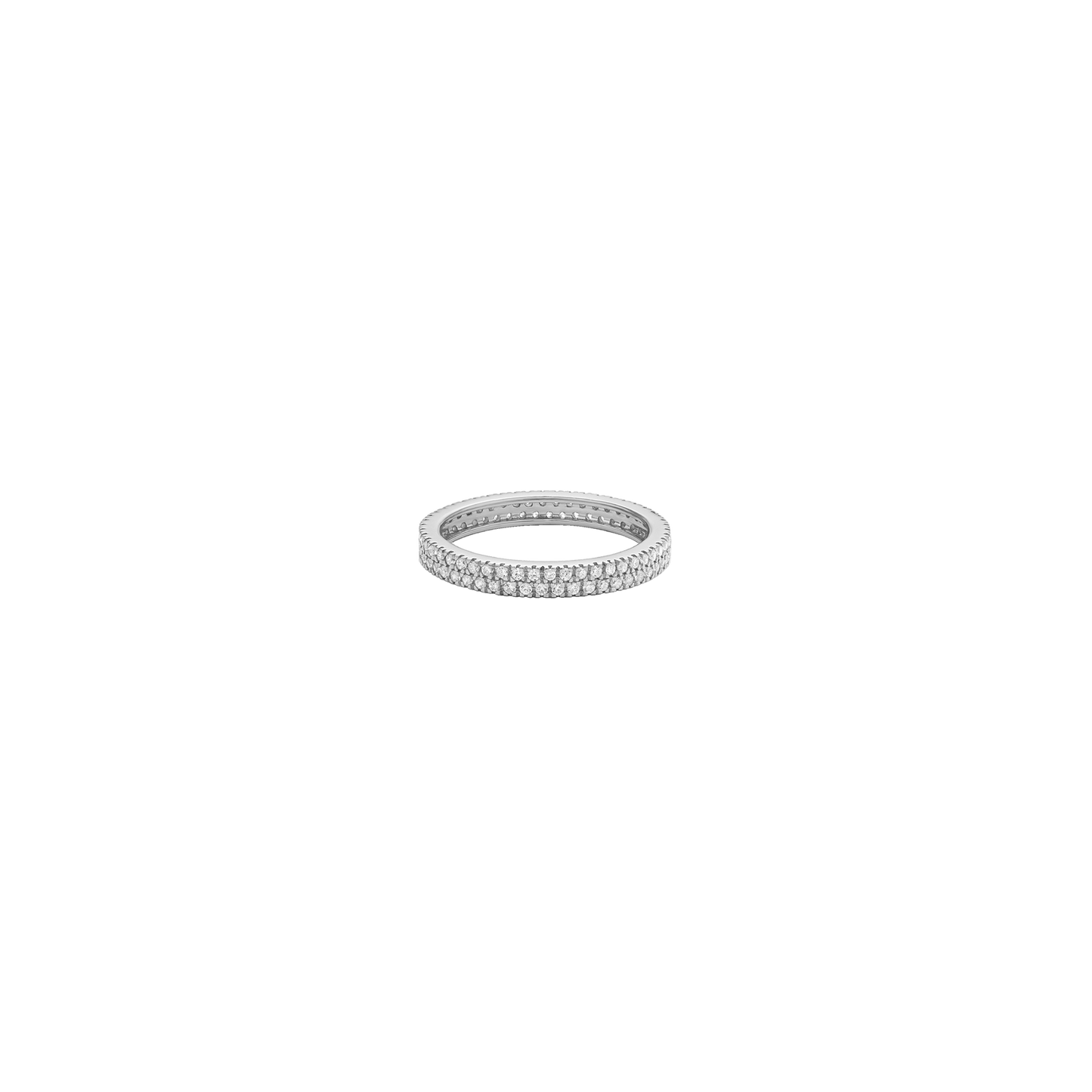 Diamond Eternity Band - 14K White Gold Rings 14K Solid Gold US 4