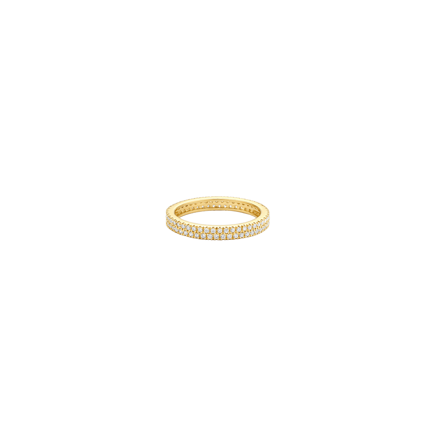 Diamond Eternity Band - 14K Yellow Gold Rings 14K Solid Gold US 4