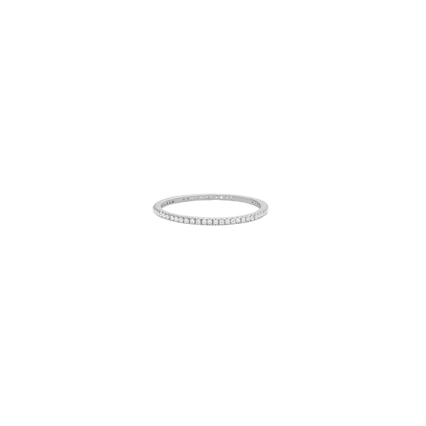 Diamond Eternity Ring - 14K White Gold Rings 14K Solid Gold US 4