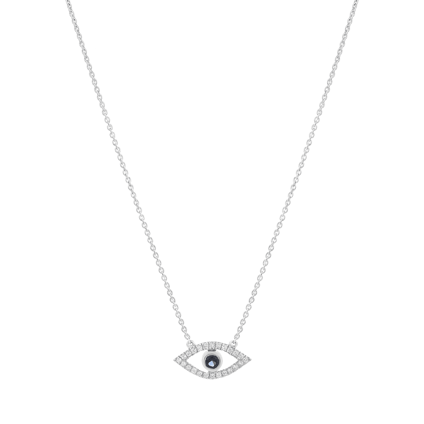 Diamond Evil Eye Necklace - 14K Yellow Gold Necklaces magal-dev