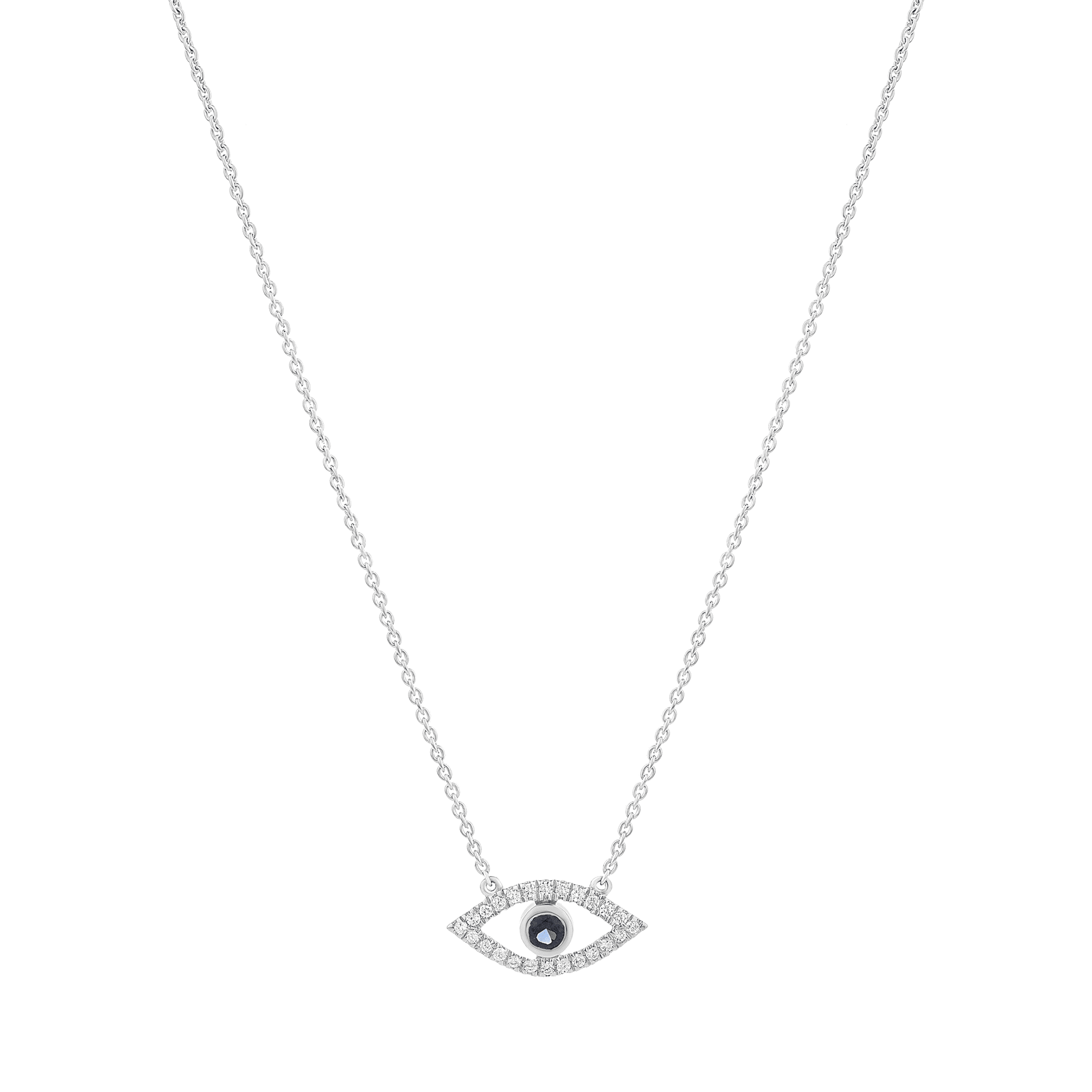 Diamond Evil Eye Necklace - 14K Yellow Gold Necklaces magal-dev
