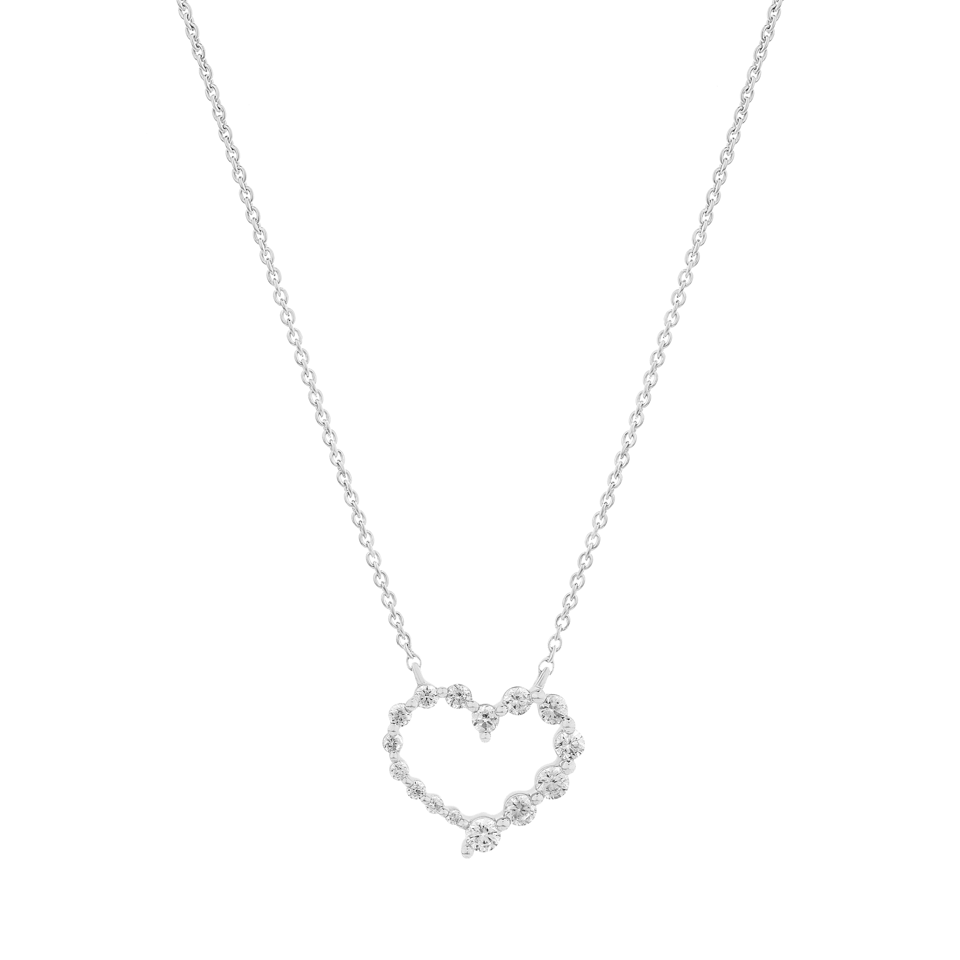 Diamond Heart Pendant - 14K Yellow Gold Necklaces magal-dev