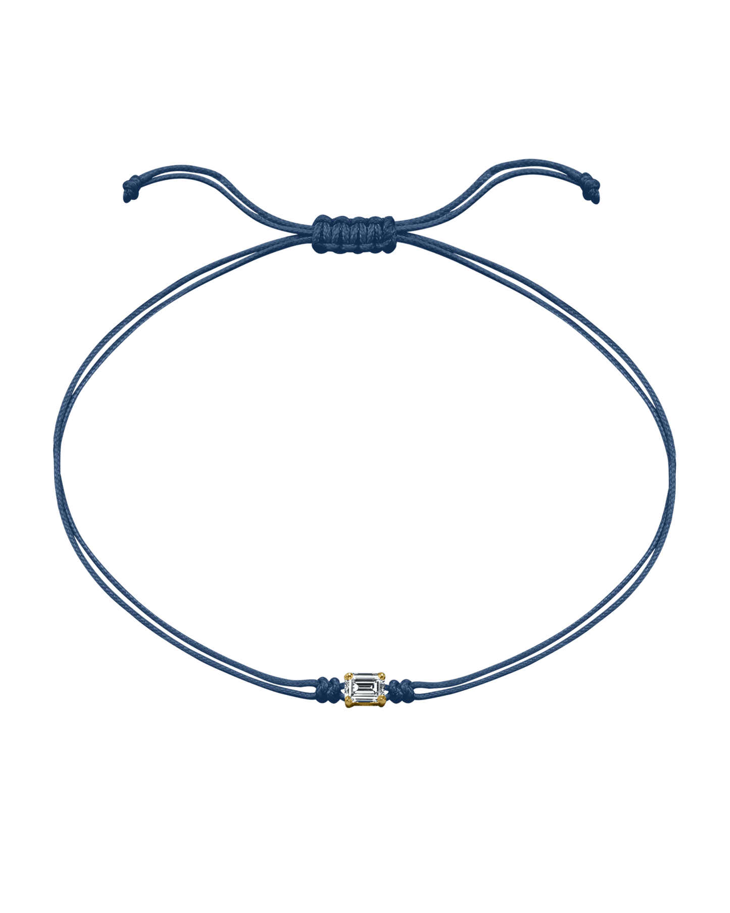 Emerald Diamond String Of Love - 14K Yellow Gold Bracelets 14K Solid Gold Indigo