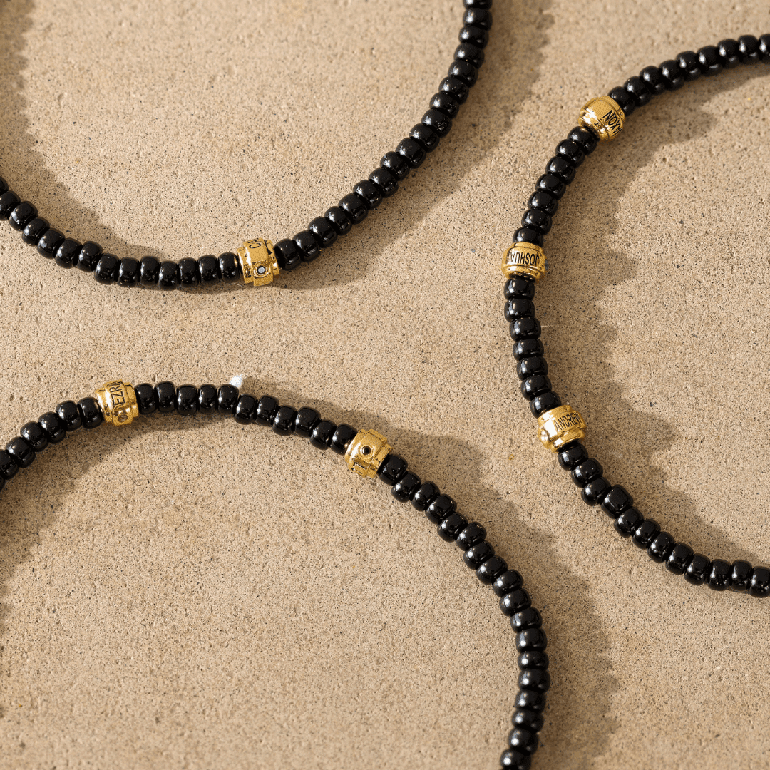 Engravable Beads String of Love with Birthstones - 925 Sterling Silver Bracelets magal-dev
