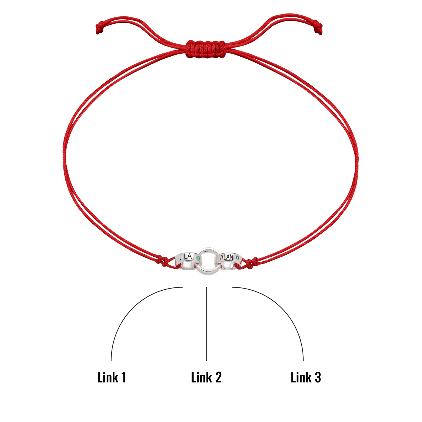 Engravable Links of Love - 18K Gold Vermeil Bracelets magal-dev