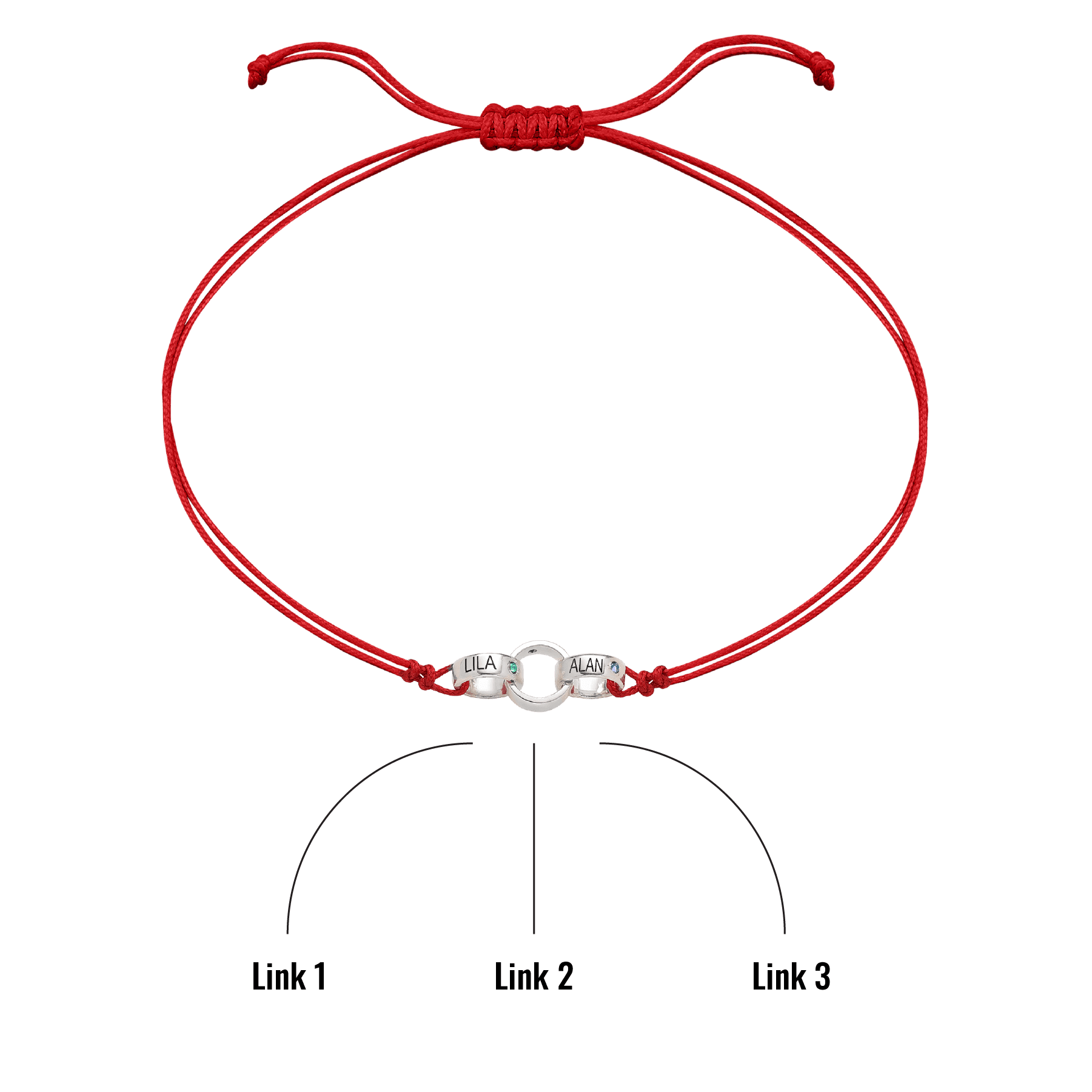 Engravable Links of Love - 18K Gold Vermeil Bracelets magal-dev