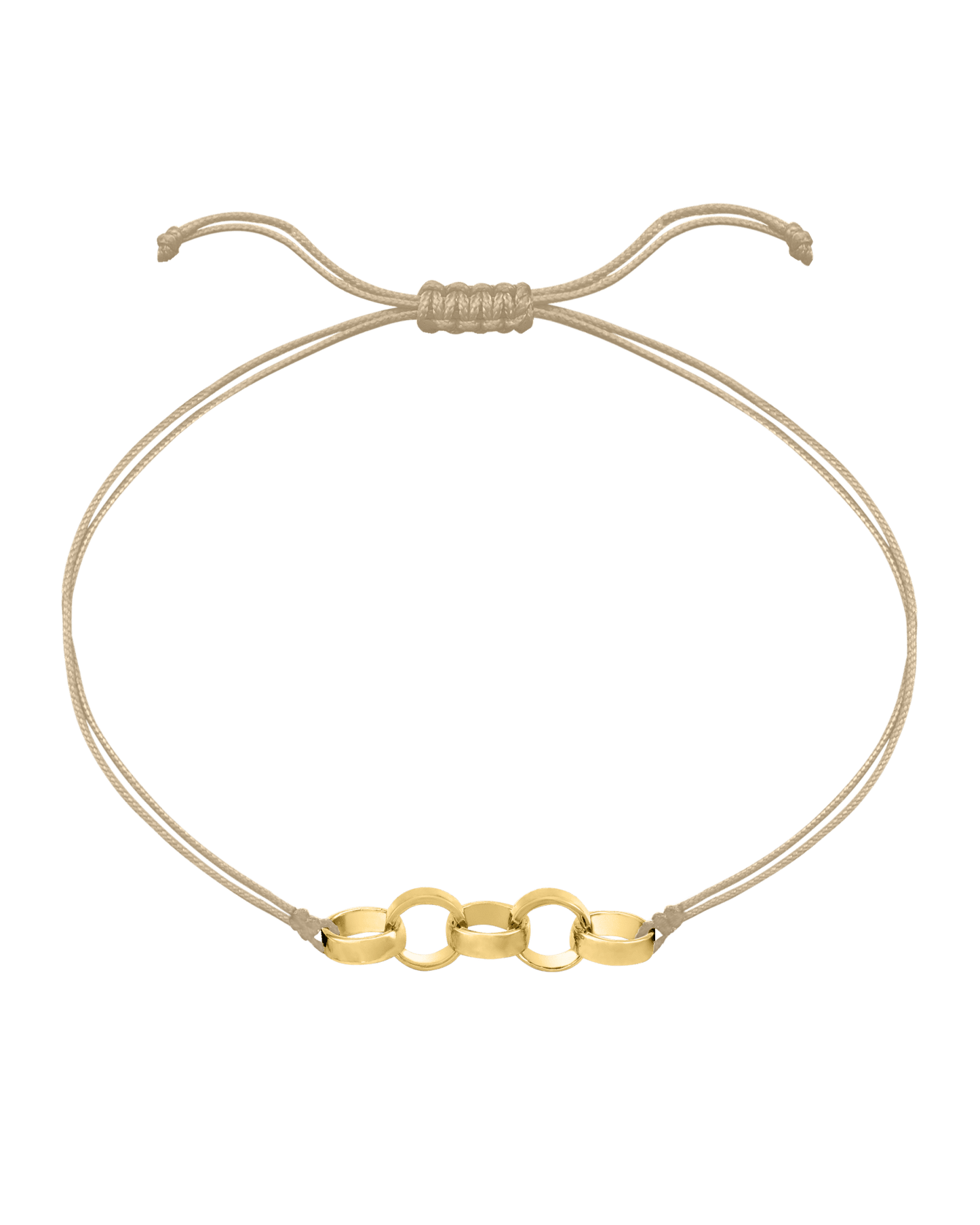 Engravable Links of Love - 14K Yellow Gold Bracelets magal-dev 5 Beige
