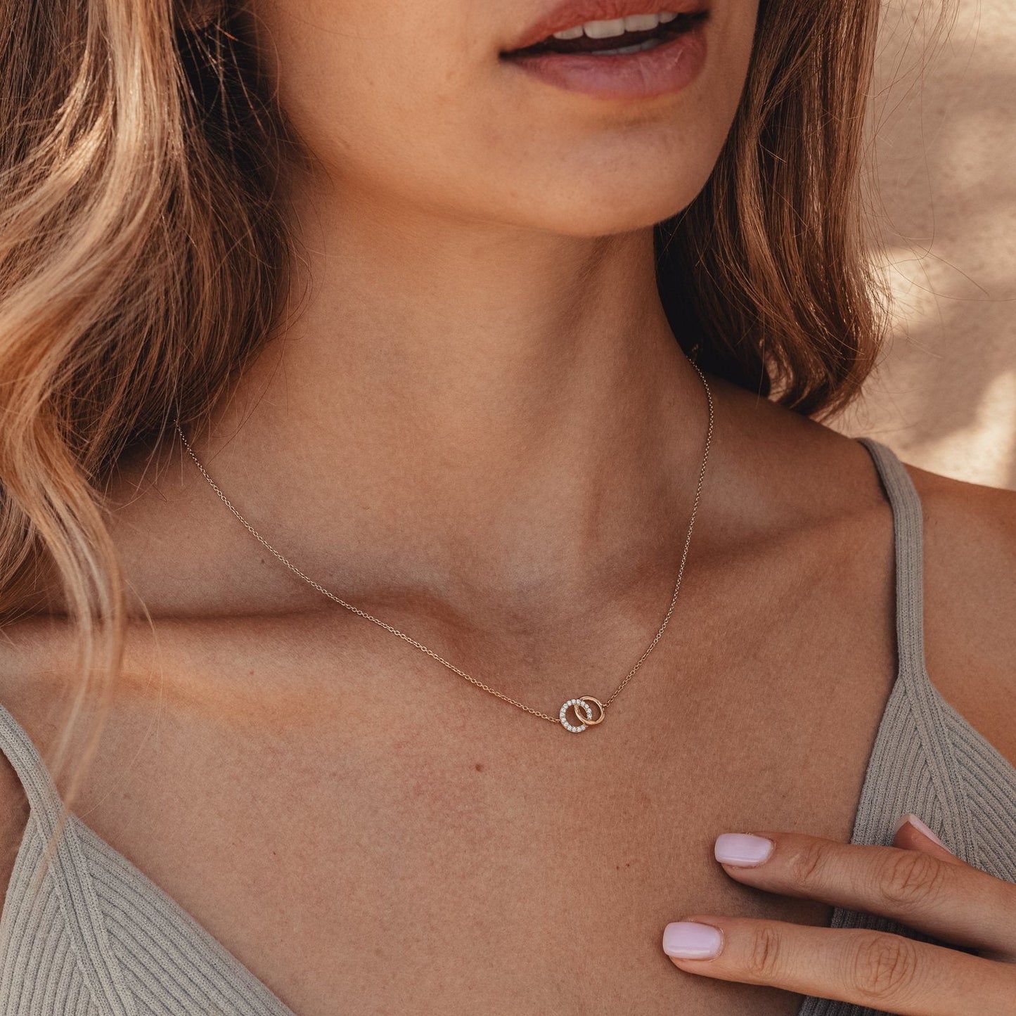 Eternity Necklace - 14K Rose Gold magal-dev