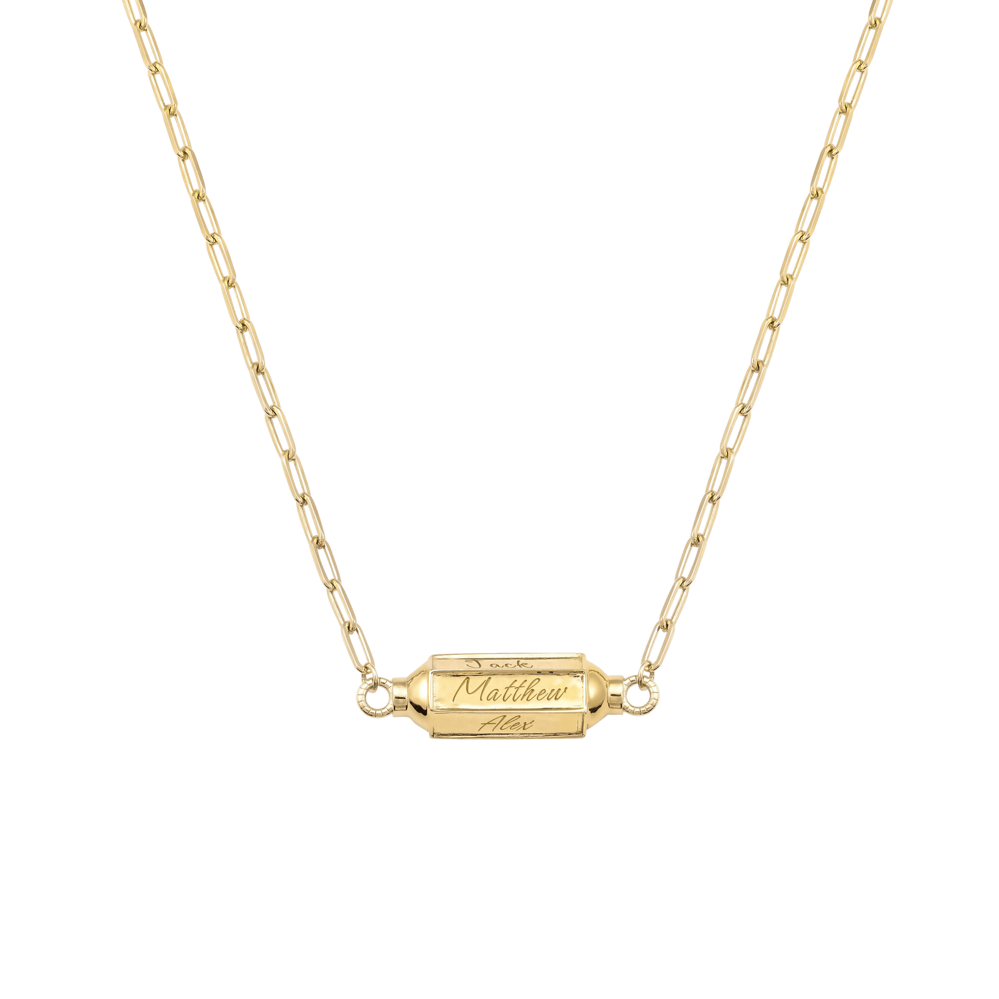 Hexagonal Bar Necklace - 18k Gold Vermeil Necklaces Gold Vermeil Hurricane (Handwriting style)
