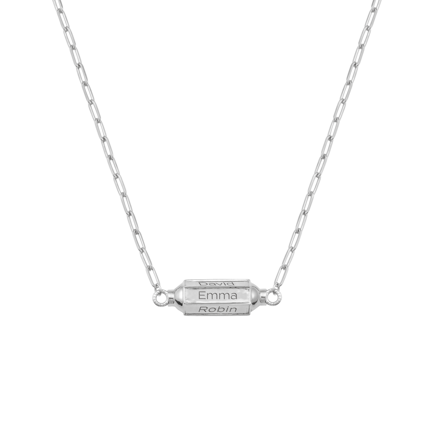 Hexagonal Bar Necklace - 925 Sterling Silver Necklaces 925 Silver Termina
