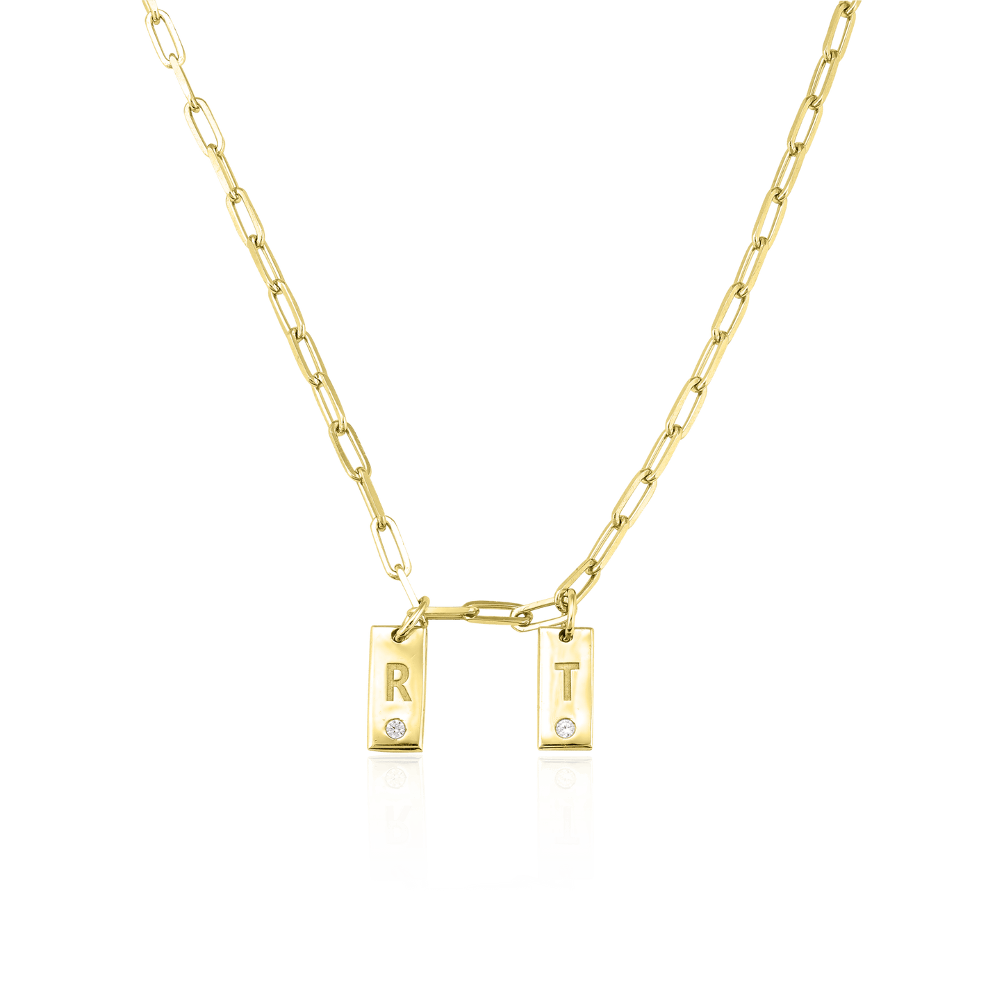 Ini Mini Dogtag Necklace - 18K Rose Vermeil Necklaces Gold Vermeil
