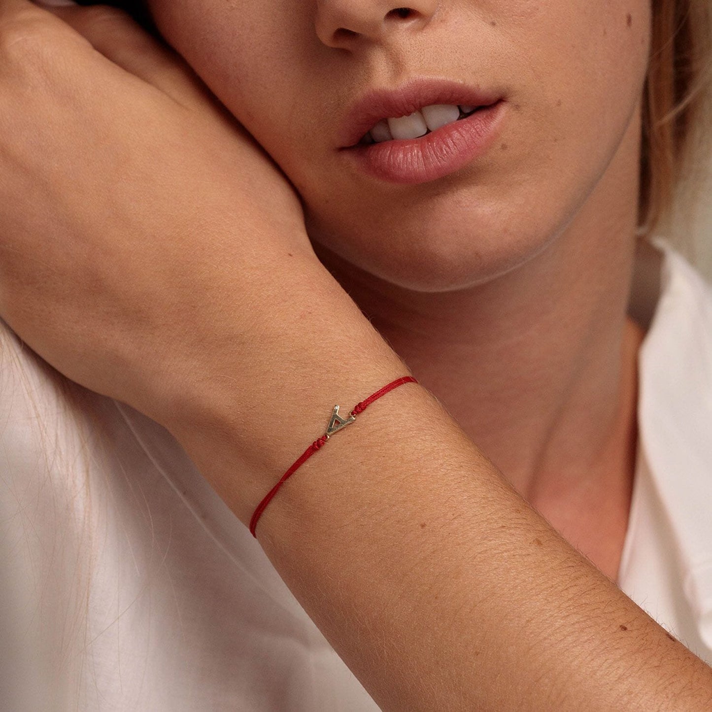 Initial String of Love - 14K Yellow Gold Bracelets 14K Solid Gold