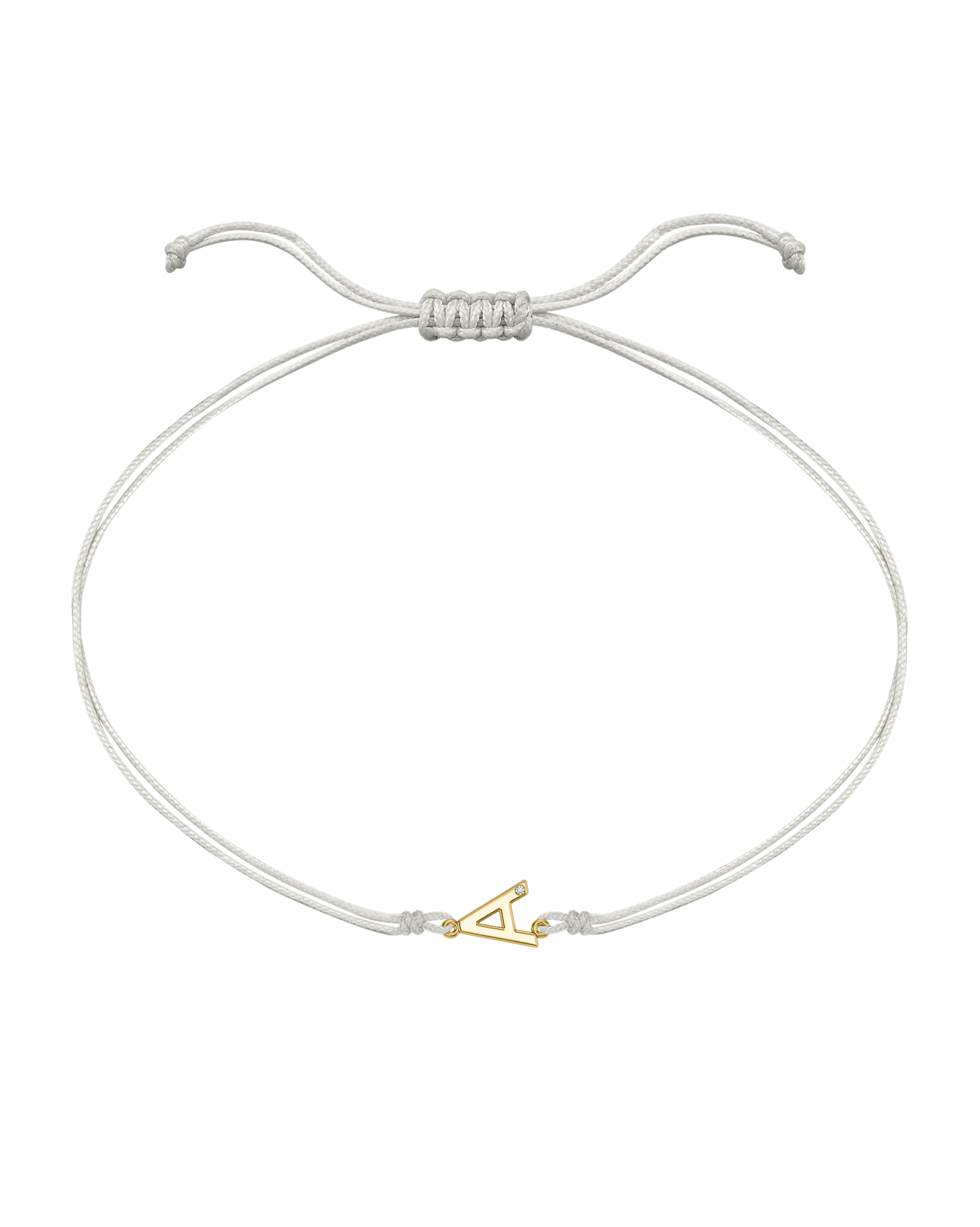 Initial String of Love - 14K Yellow Gold Bracelets 14K Solid Gold Pearl