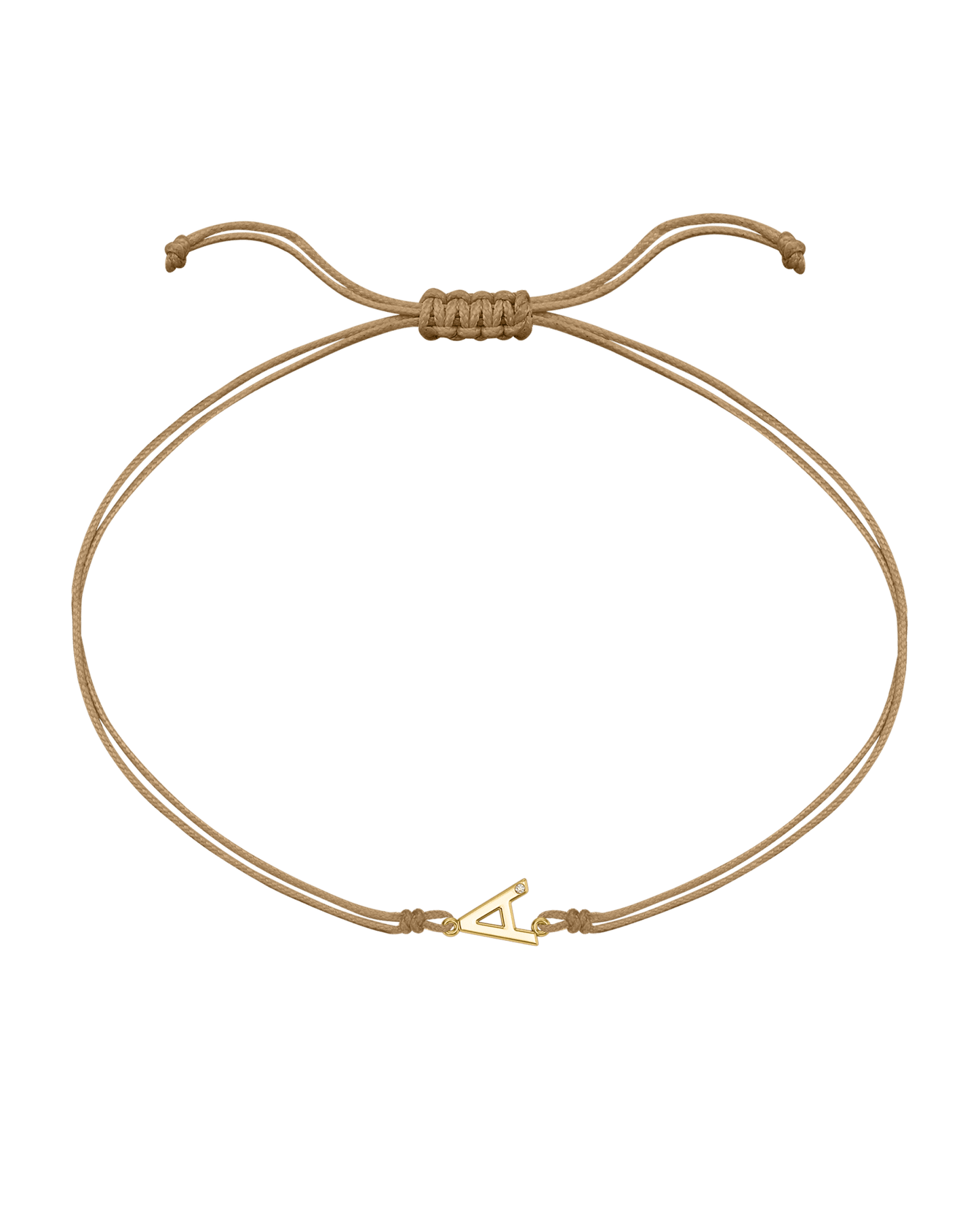 Initial String of Love - 14K Yellow Gold Bracelets 14K Solid Gold Camel