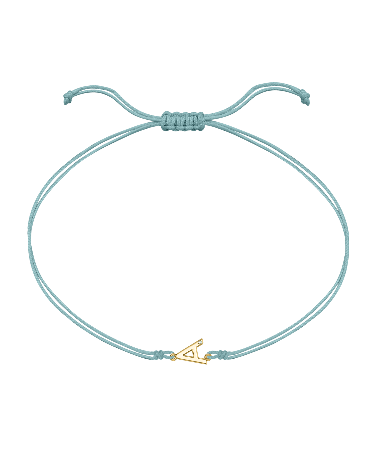 Initial String of Love - 14K Yellow Gold Bracelets 14K Solid Gold Turquoise