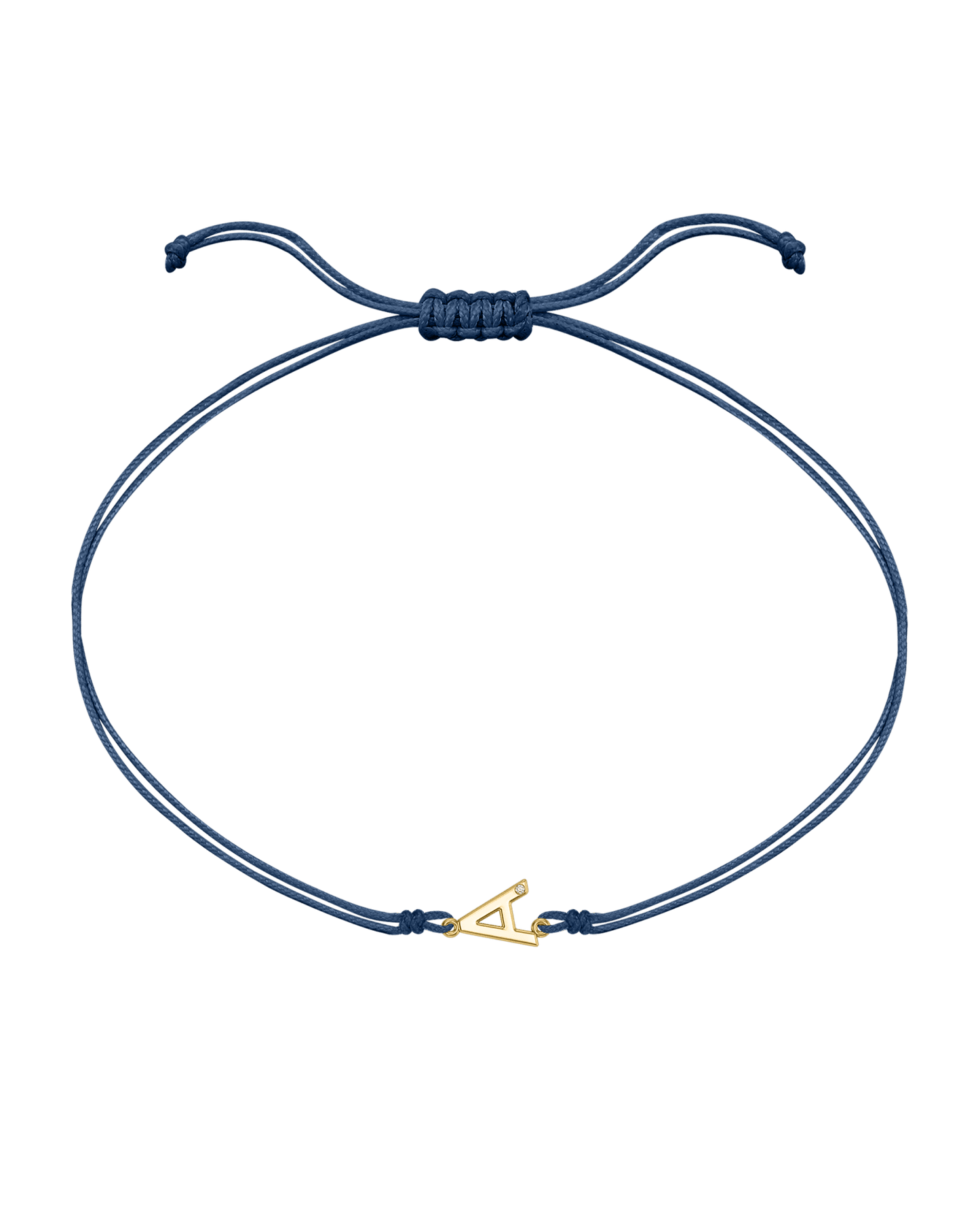 Initial String of Love - 14K Yellow Gold Bracelets 14K Solid Gold Indigo