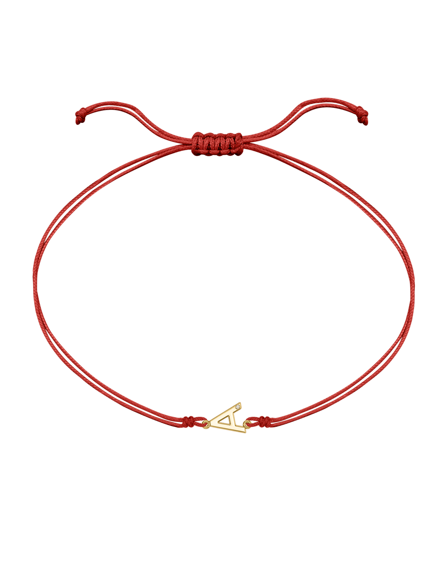 Initial String of Love - 14K Yellow Gold Bracelets 14K Solid Gold Red