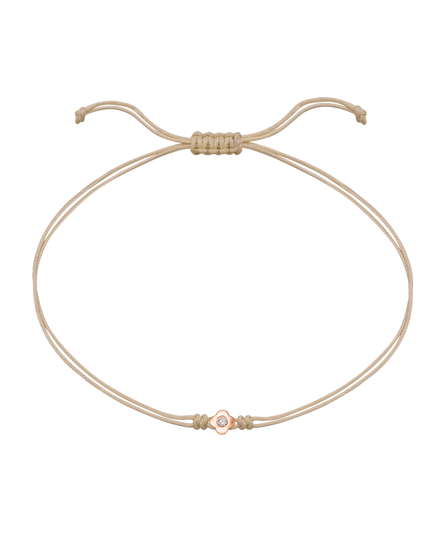 Lucky String Of Love - 14K Rose Gold Bracelets 14K Solid Gold Beige