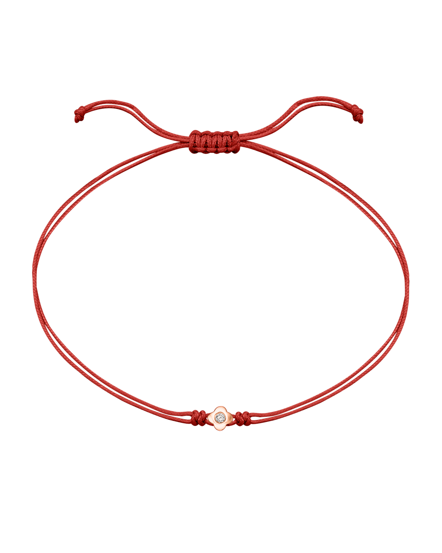Lucky String Of Love - 14K Rose Gold Bracelets 14K Solid Gold Red