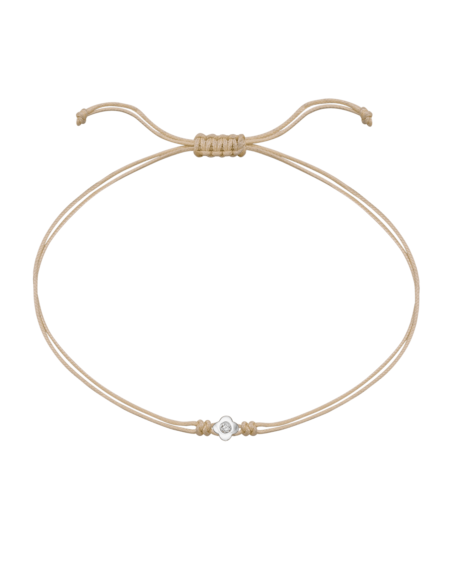 Lucky String Of Love - 14K White Gold Bracelets 14K Solid Gold Beige