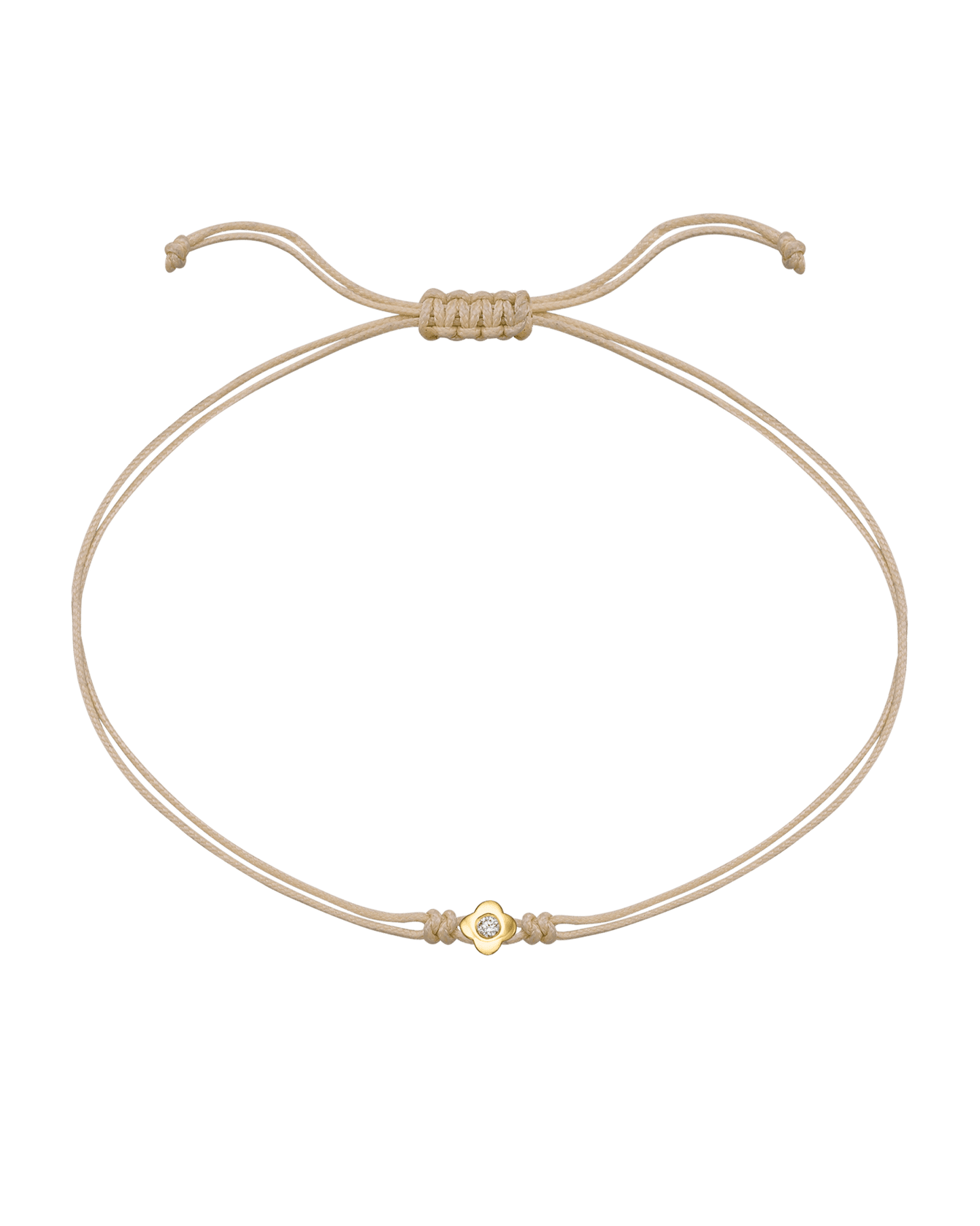 Lucky String Of Love - 14K Yellow Gold Bracelets 14K Solid Gold Beige