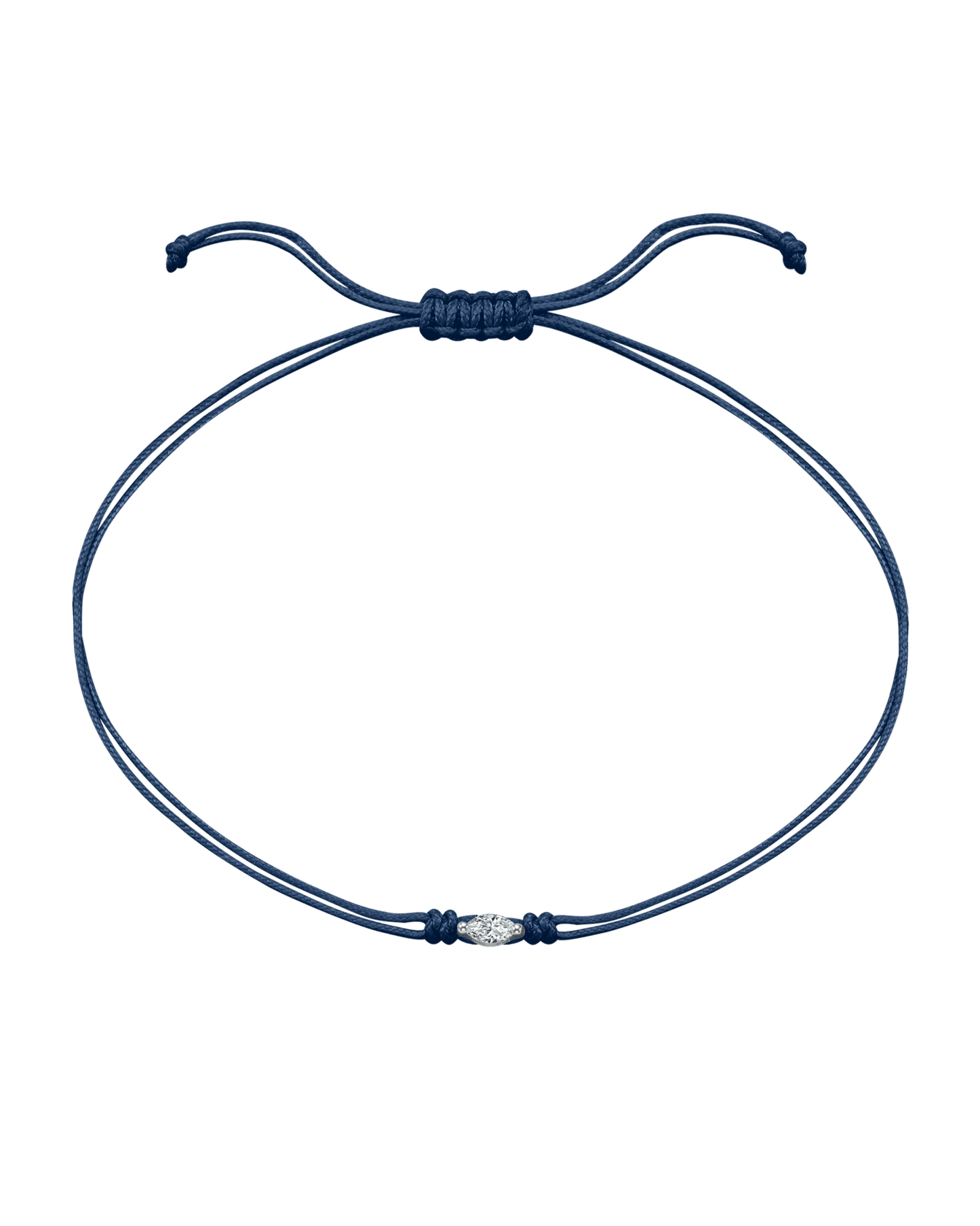 Marquise Diamond String Of Love - 14K White Gold Bracelets 14K Solid Gold Indigo
