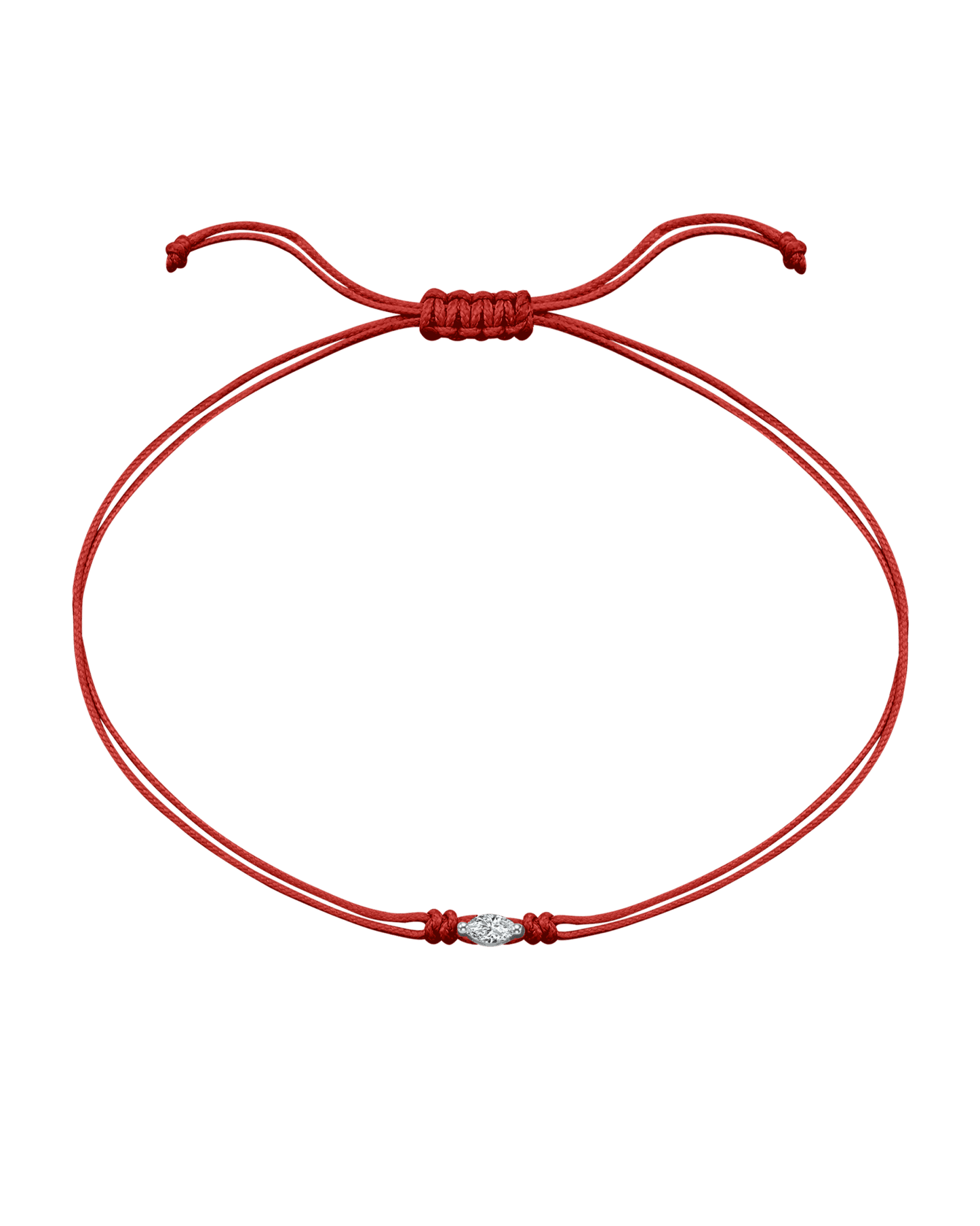 Marquise Diamond String Of Love - 14K White Gold Bracelets 14K Solid Gold Red
