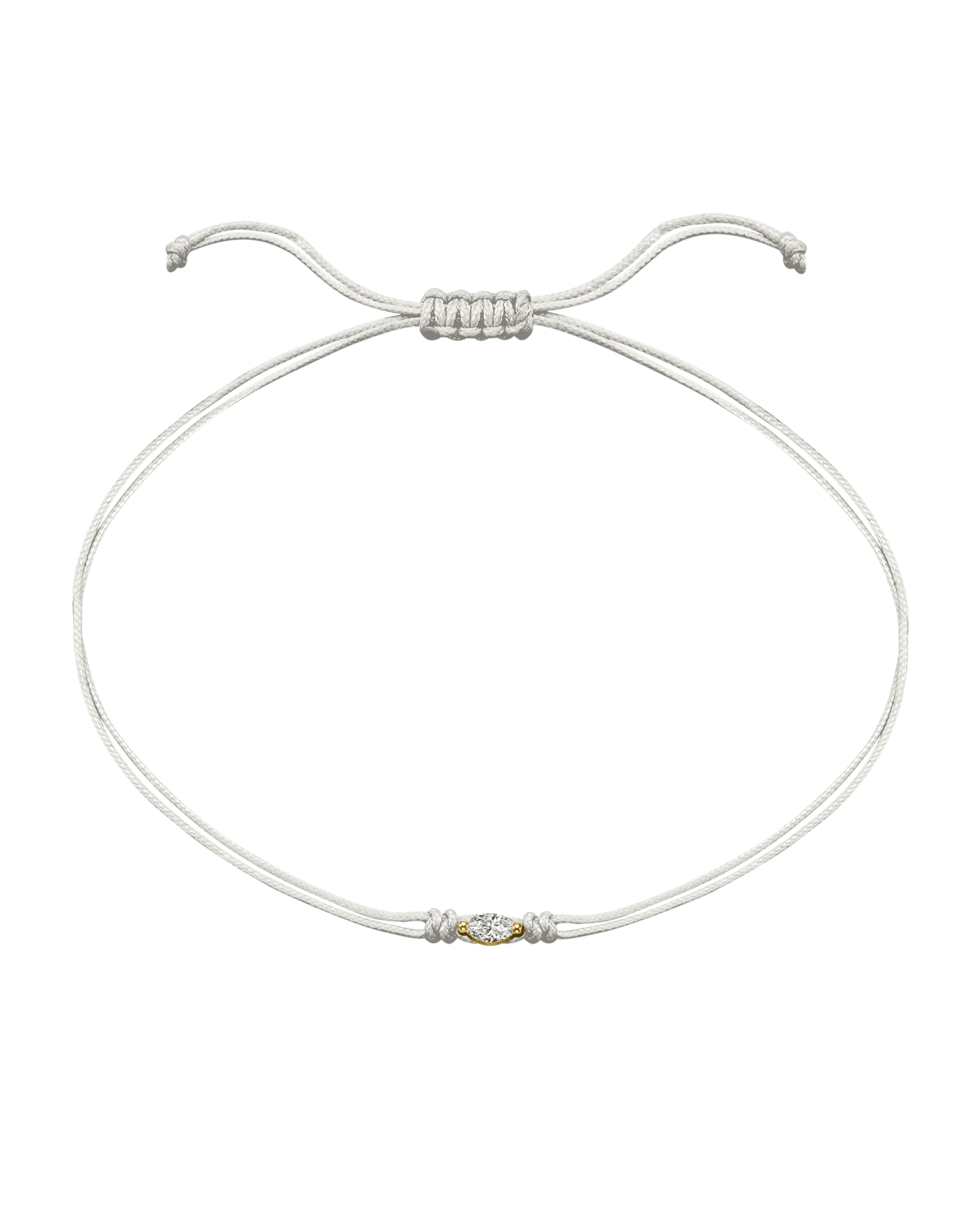 Marquise Diamond String Of Love - 14K Yellow Gold Bracelets 14K Solid Gold Pearl