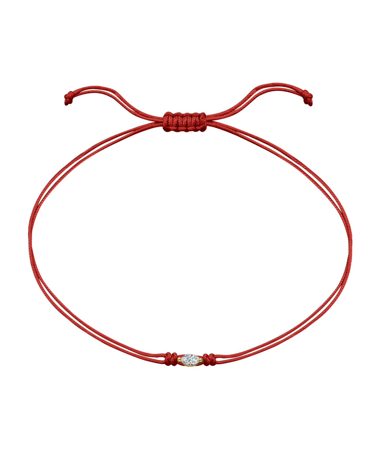 Marquise Diamond String Of Love - 14K Yellow Gold Bracelets 14K Solid Gold Red