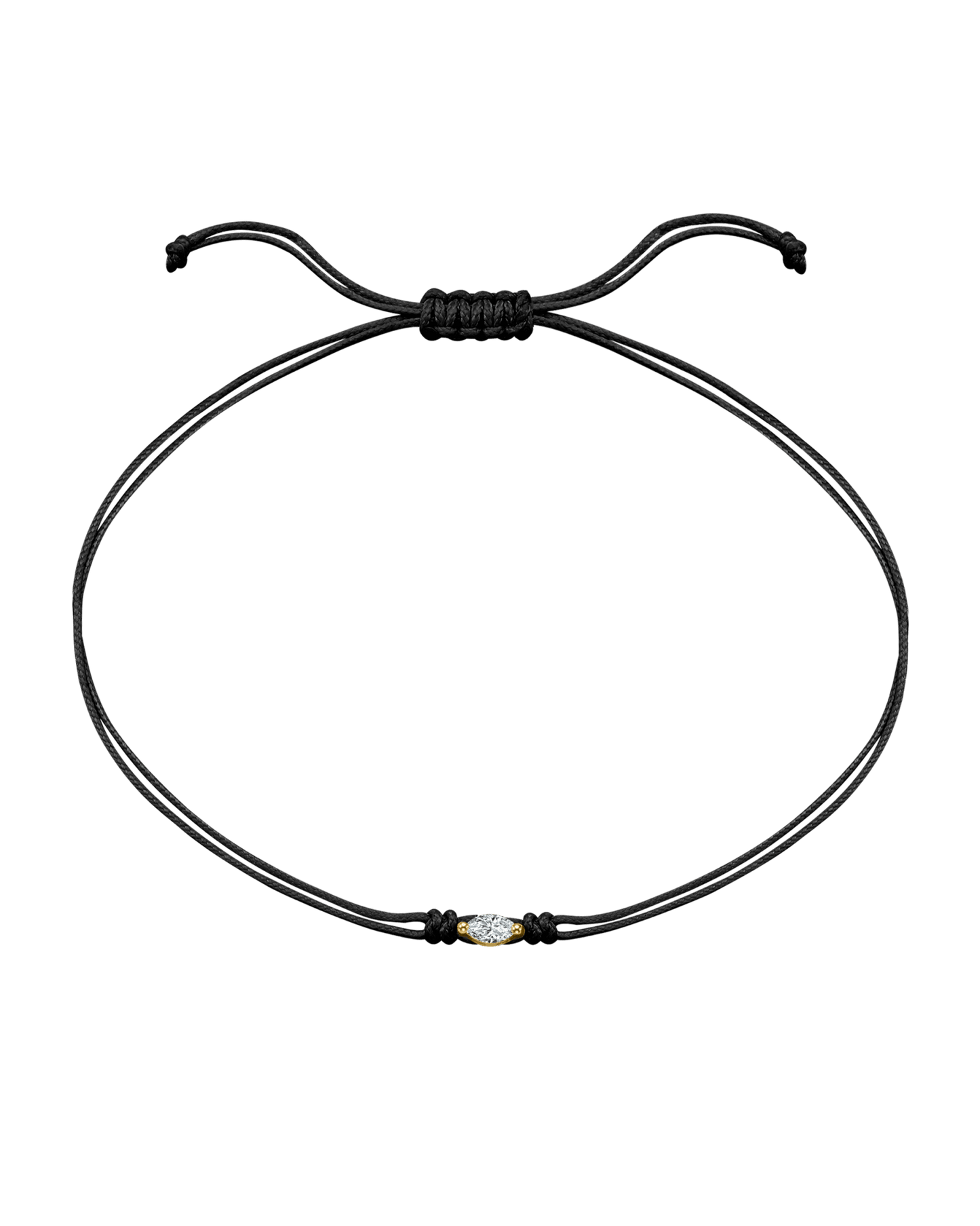 Marquise Diamond String Of Love - 14K Yellow Gold Bracelets 14K Solid Gold Black