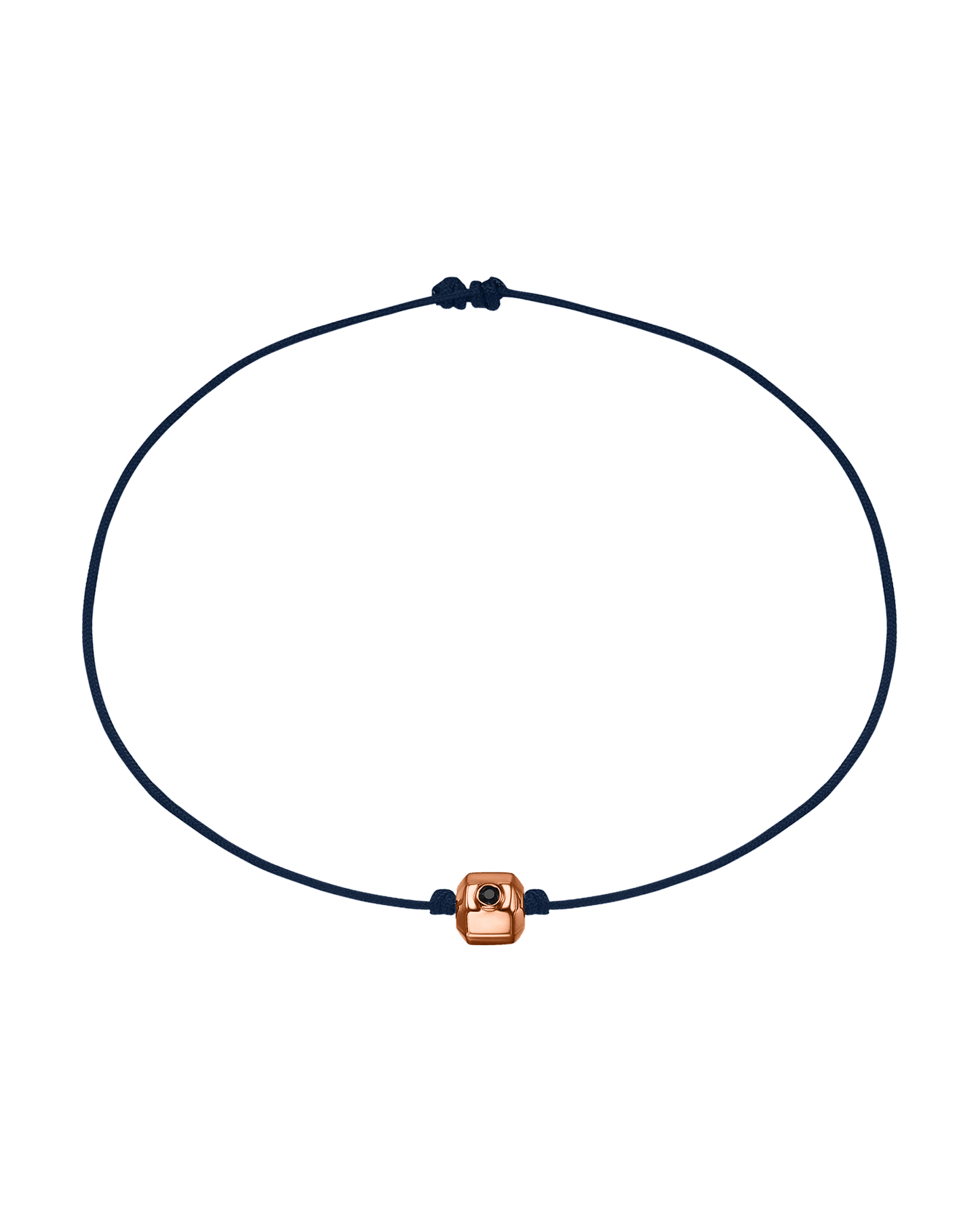 Men's Octo Black Diamond Bracelet - 14K Rose Gold Bracelets magal-dev Navy Blue