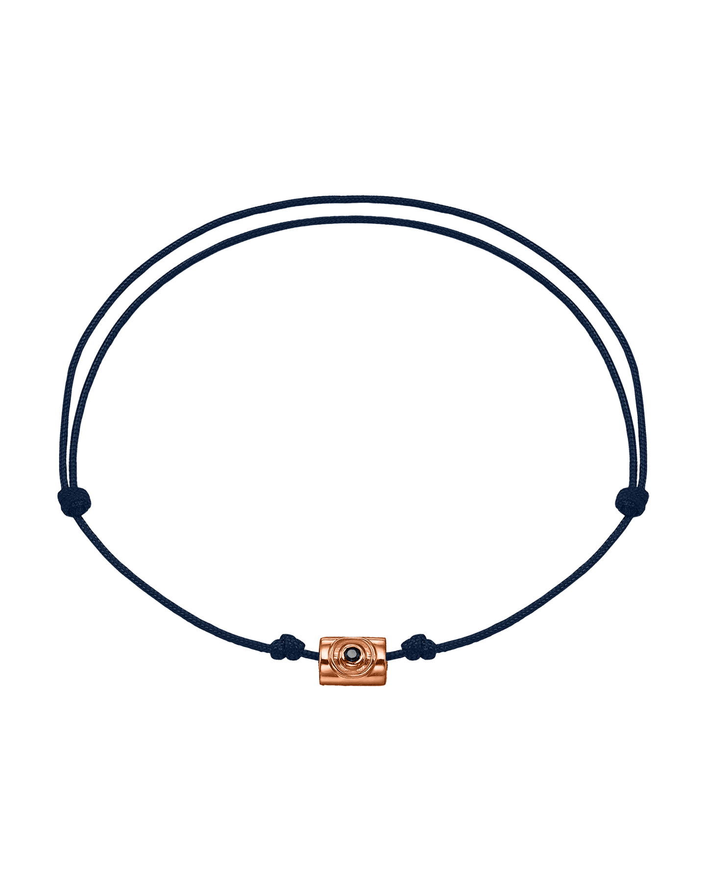 Men's Sapphire Santorini Evil Eye Bracelet - 14K Rose Gold Bracelets magal-dev Navy Blue
