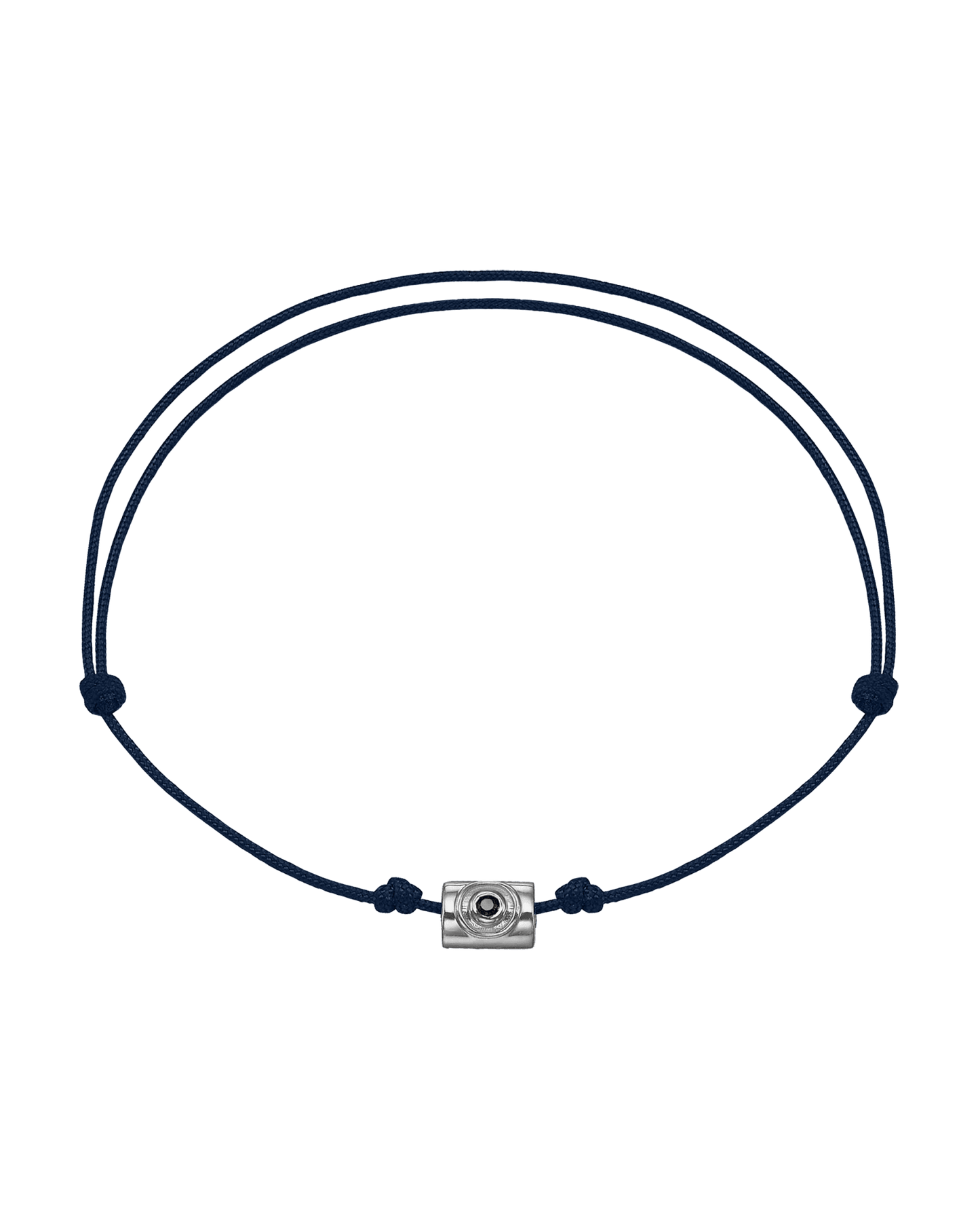 Men's Sapphire Santorini Evil Eye Bracelet - 14K White Gold Bracelets magal-dev Navy Blue
