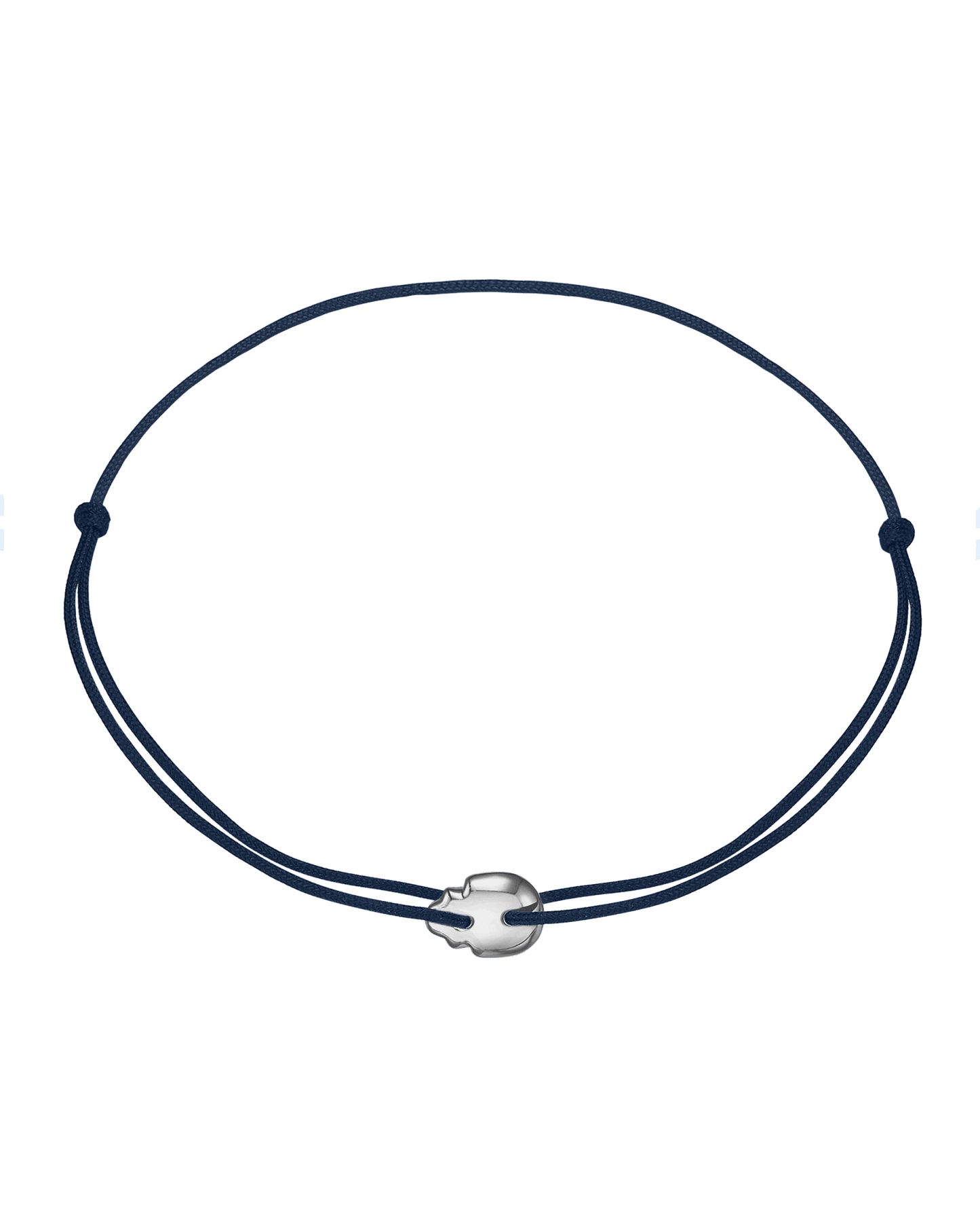 Men's Skull Cast Bracelet - 14K White Gold Bracelets magal-dev Navy Blue