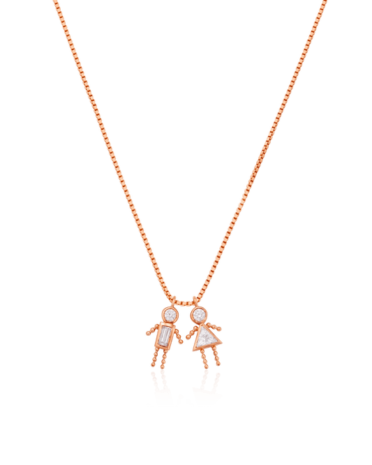 Mini Me Necklace - 18K Rose Vermeil Necklaces Gold Vermeil 1 Small - 16"