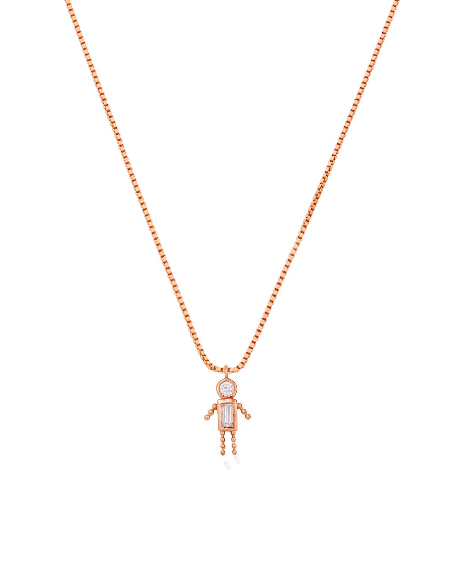 Single Mini Me Necklace - 18K Rose Vermeil Necklaces magal-dev 1 Small - 16"